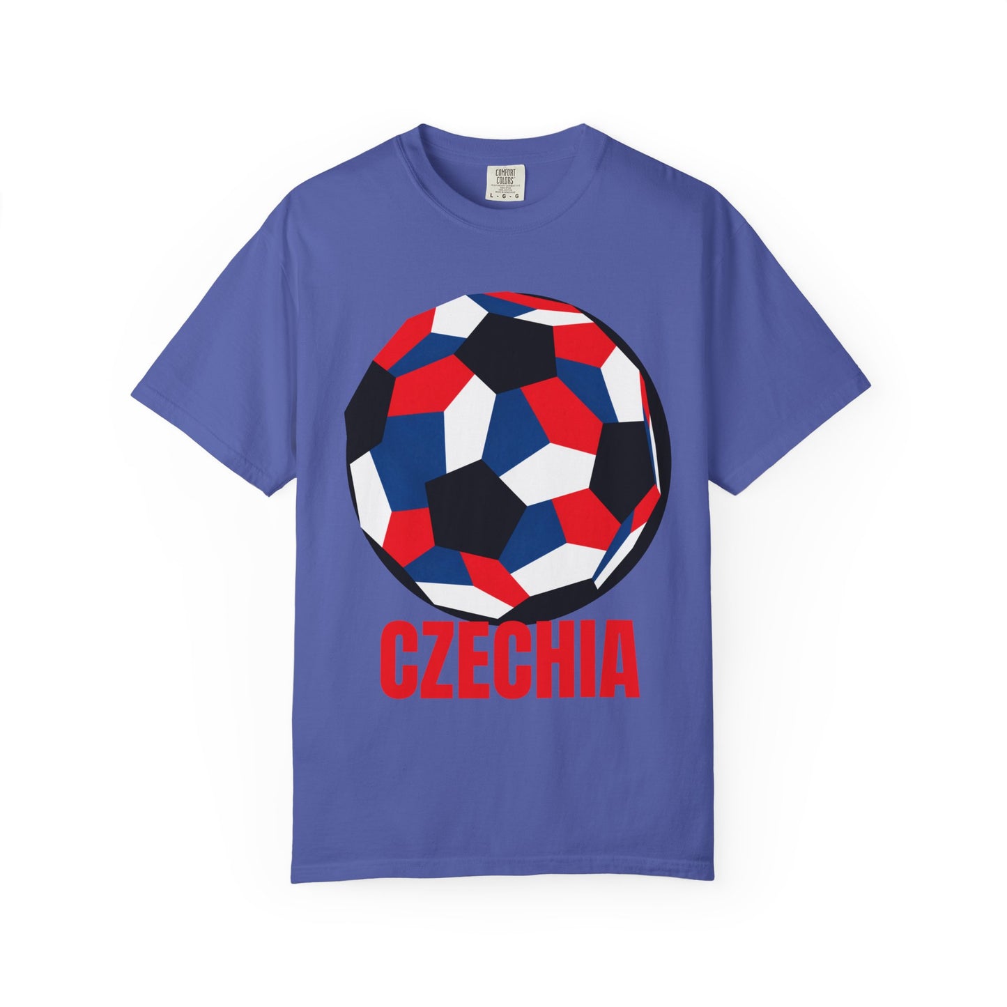 Czechia Fan Specialty Soccer Ball Design T Shirt