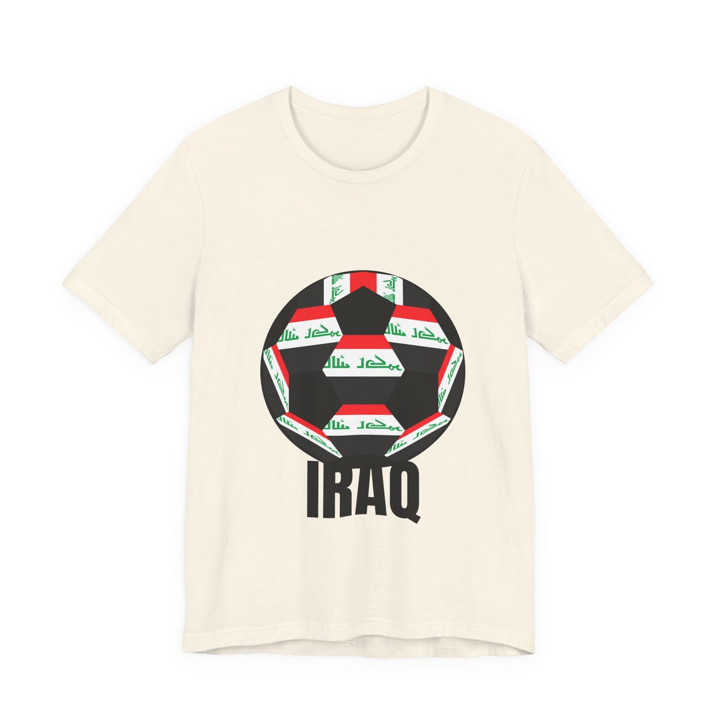 Iraq Fan Specialty Soccer Ball Design T Shirt