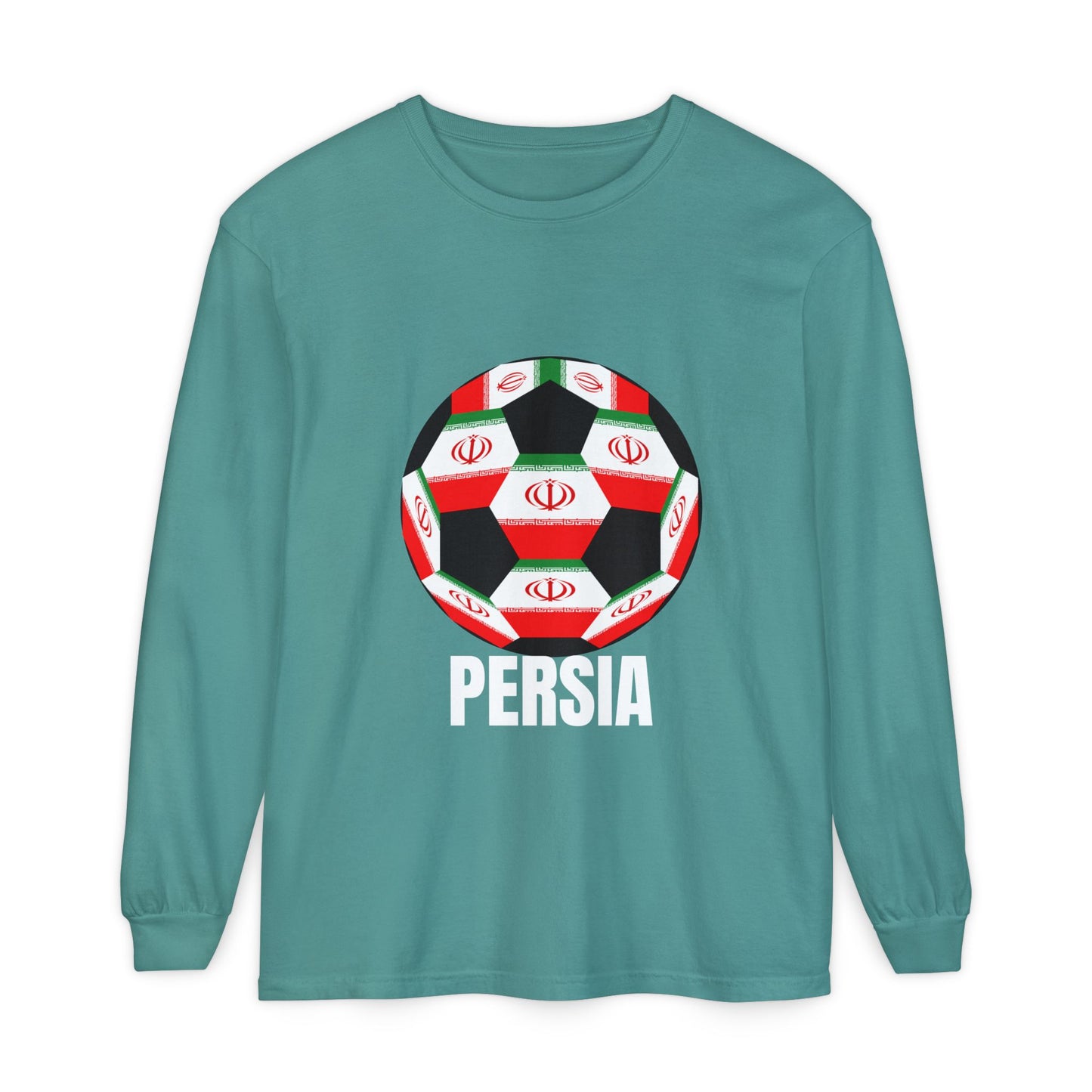 Persia Fan Specialty Soccer Ball Design Long Sleeve Shirt