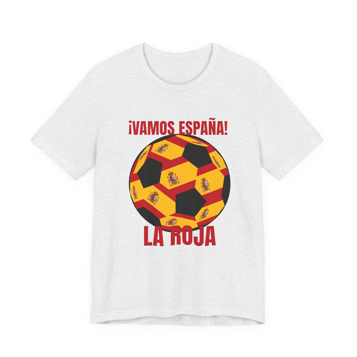 La Roja Soccer Tee - ¡Vamos España! Spanish Flag T Shirt Red Text