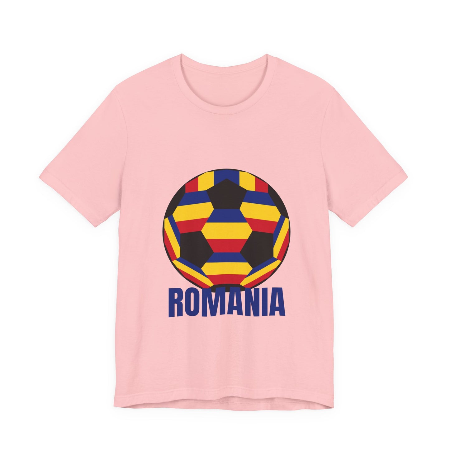 Romania Fan Specialty Soccer Ball Design T Shirt