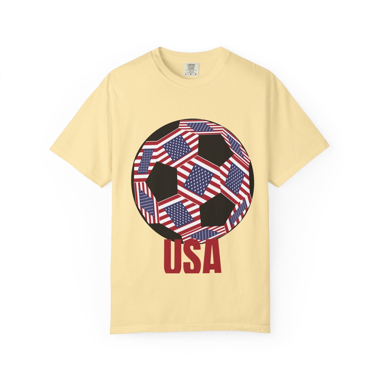 Patriotic USA Fan Specialty Soccer Ball Design T Shirt