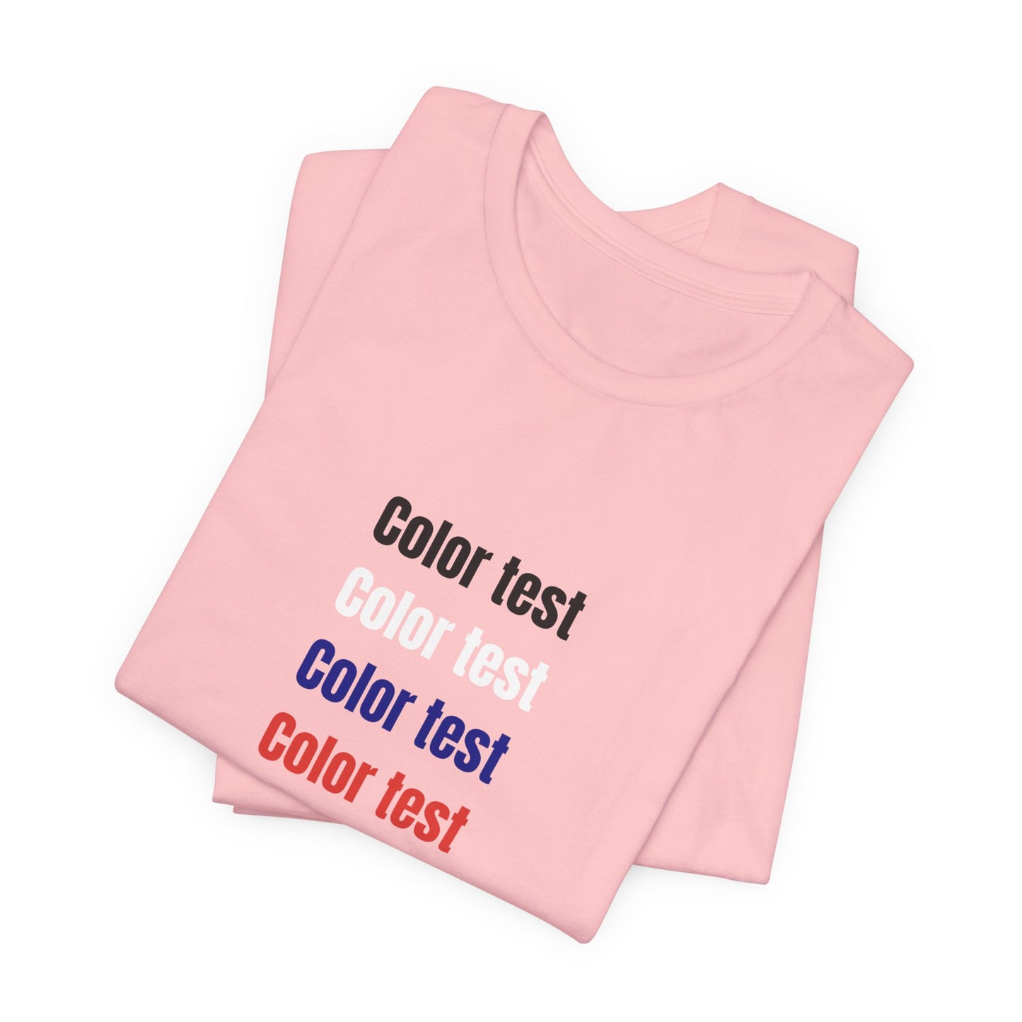 Color Test T-Shirt — Minimal Multicolor Typography Tee