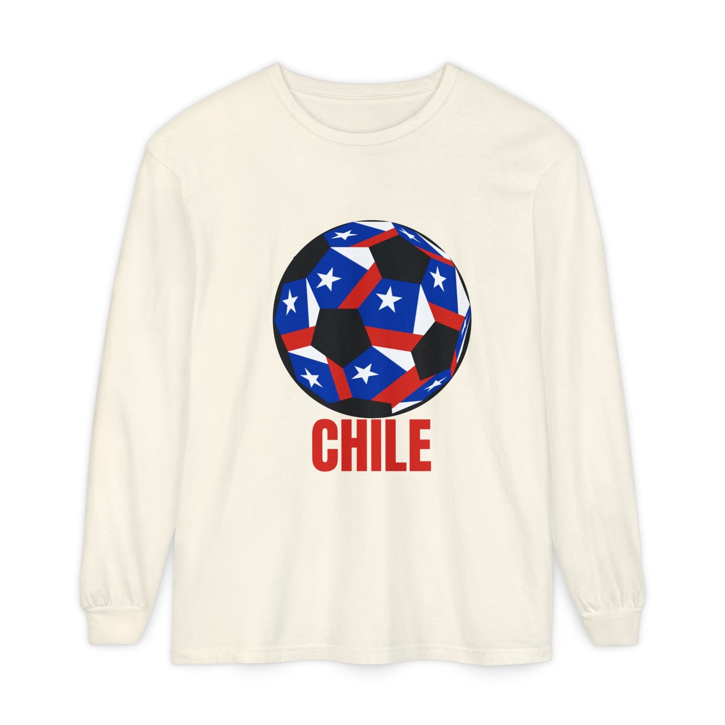 Chile Fan Specialty Soccer Ball Long Sleeve Tee