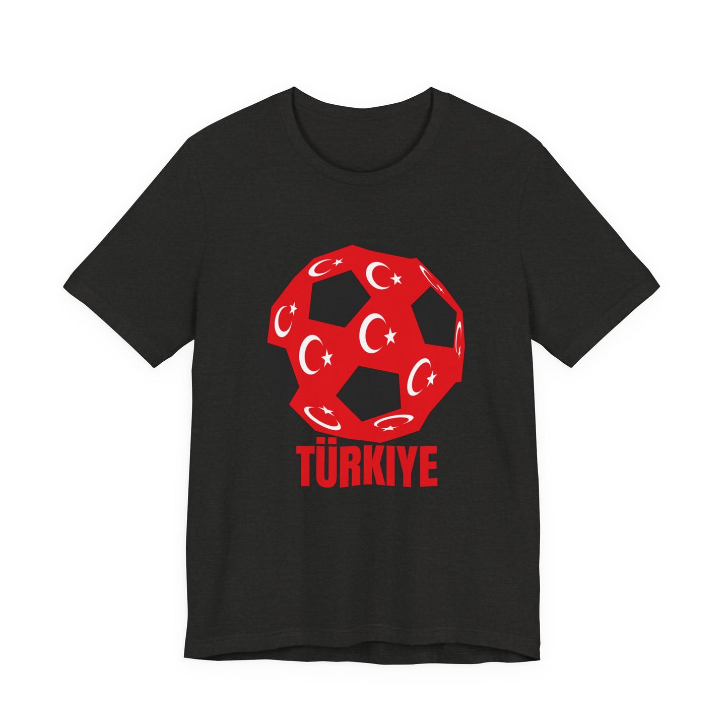 Türkiye Fan Specialty Soccer Ball Design T Shirt Red Text