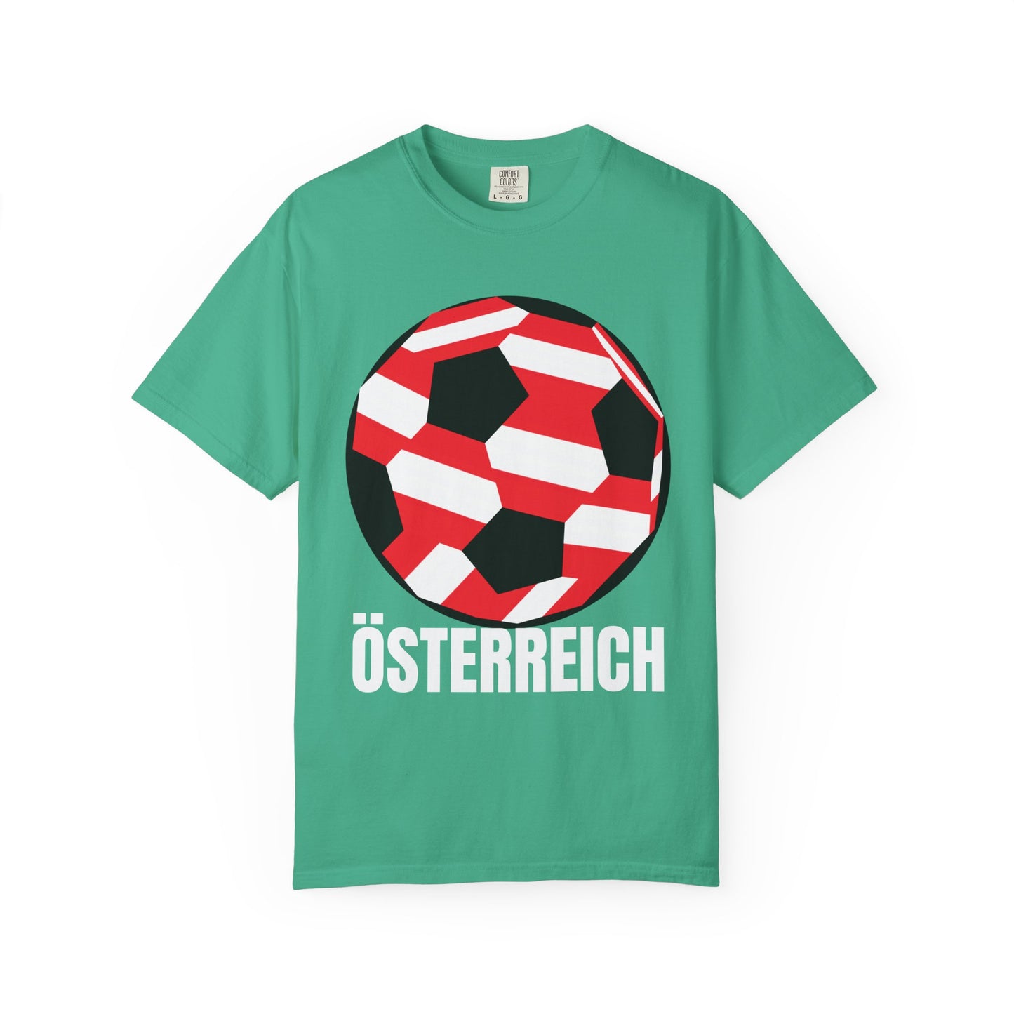 Austria Football Fan Old School Osterreich Custom Soccer Ball Design T-Shirt