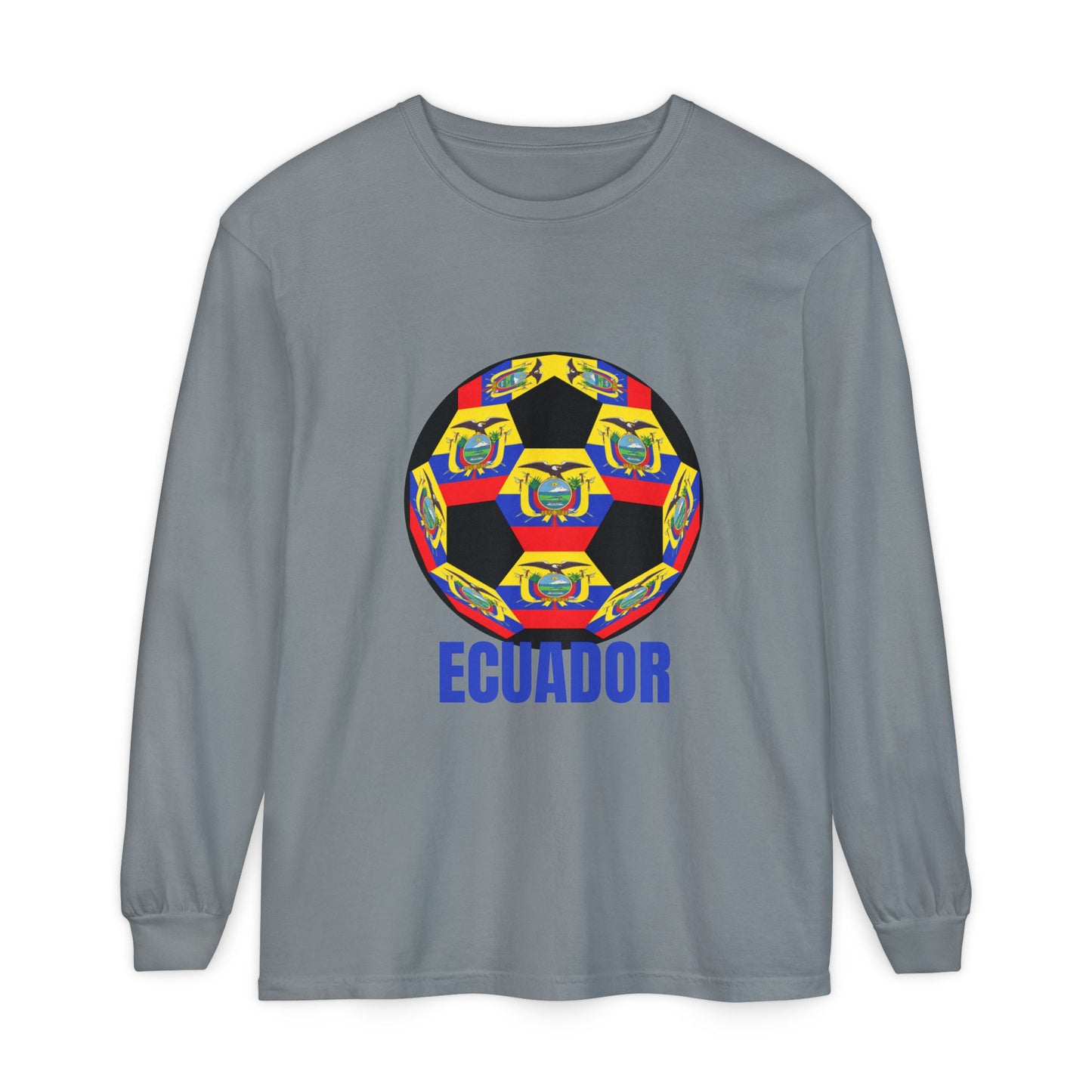 Ecuador Soccer Crest Long Sleeve Shirt