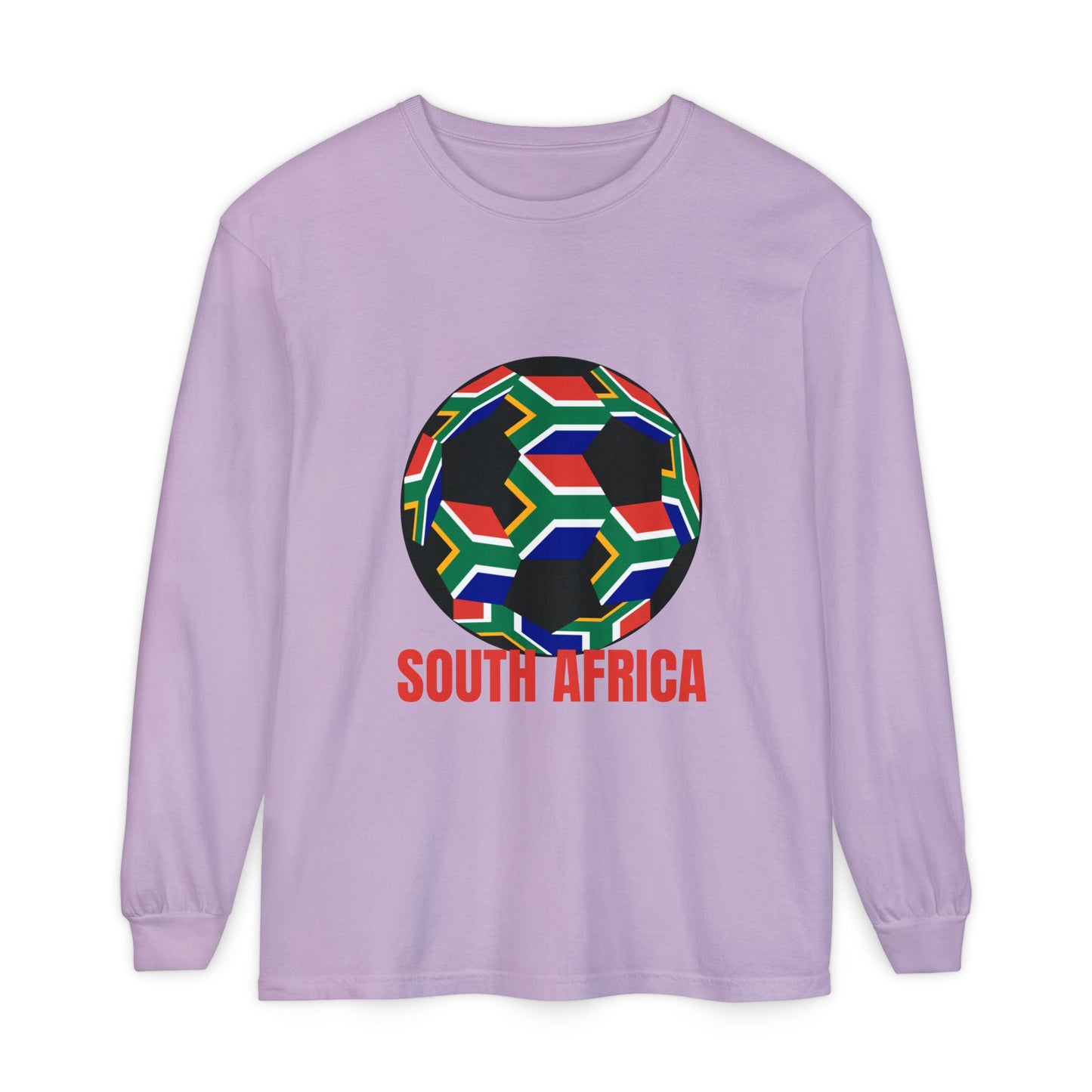 South Africa Fan Specialty Soccer Ball Design Long Sleeve Tee