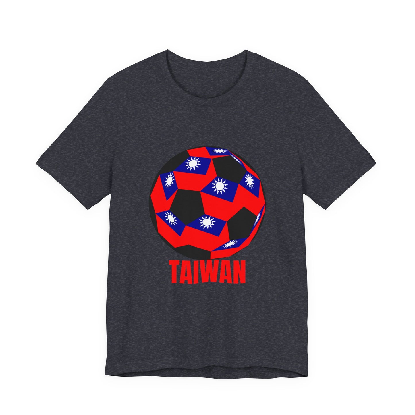 Taiwan Soccer Ball Graphic with 'TAIWAN' Red Text