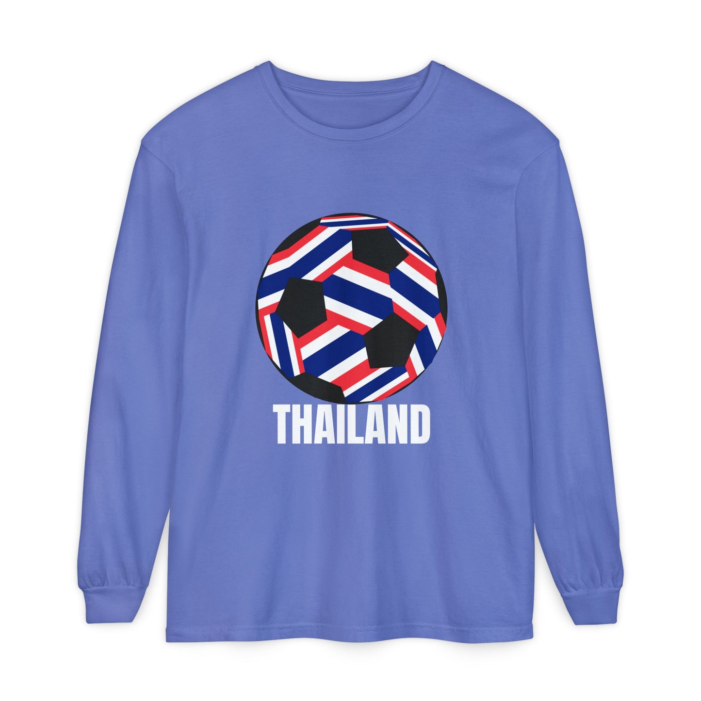 Thailand Fan Specialty Soccer Ball Design  Long Sleeve Tee