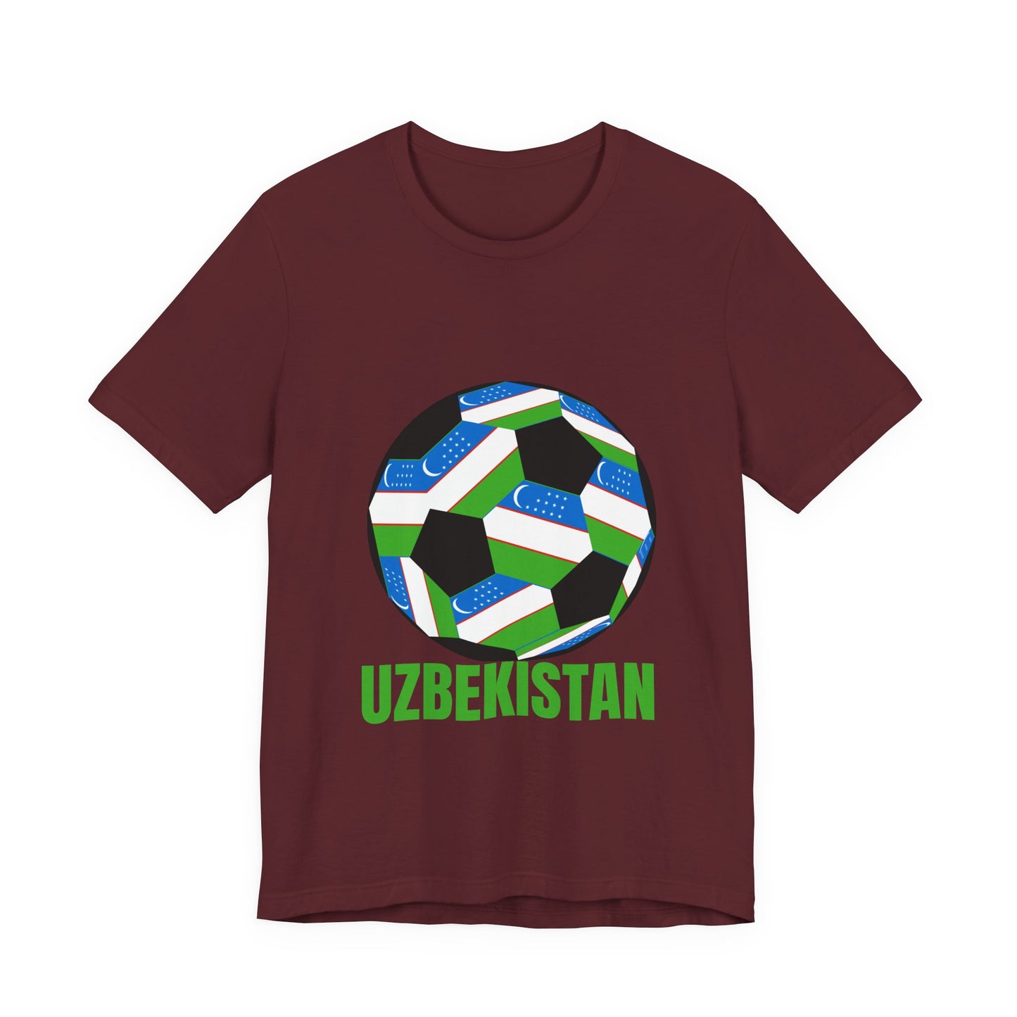 Uzbekistan Fan Specialty Soccer Ball Design T Shirt