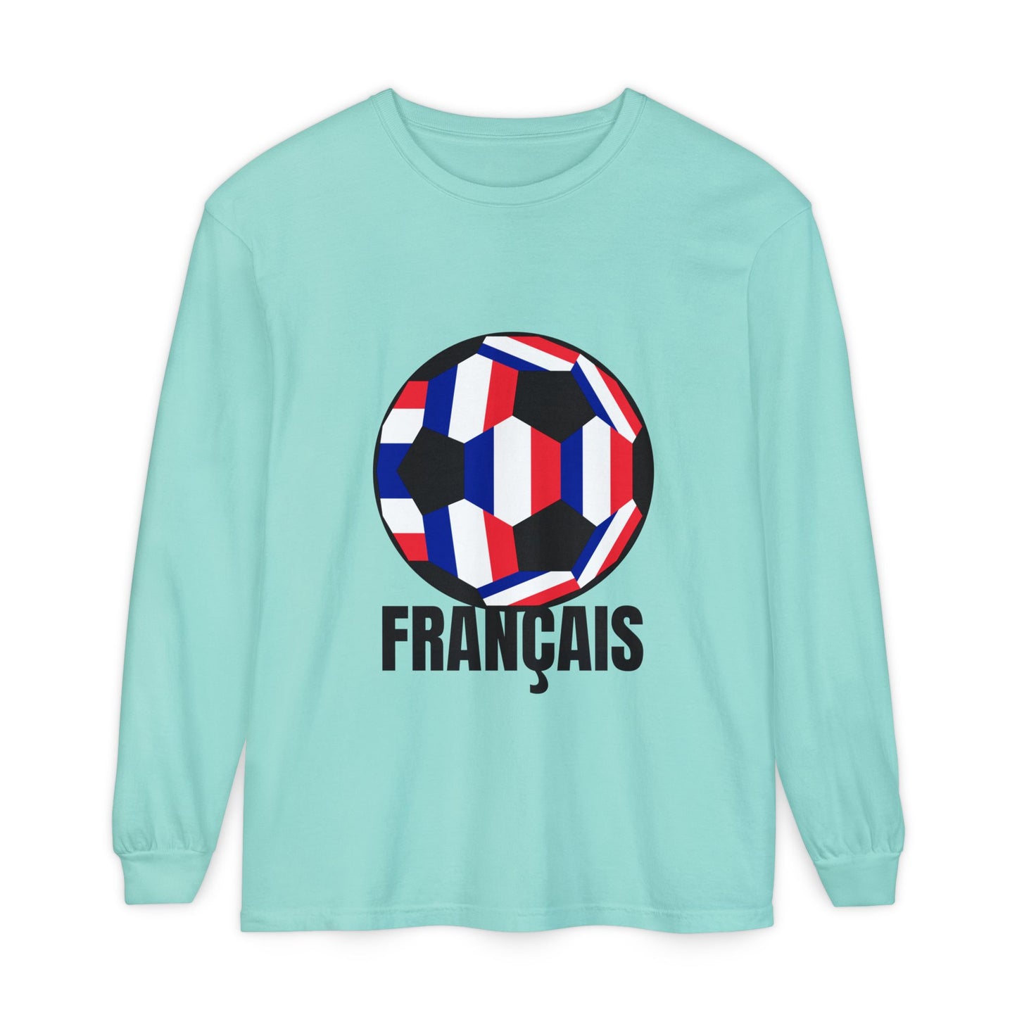 Français Fan Specialty Soccer Ball Long Sleeve T-Shirt
