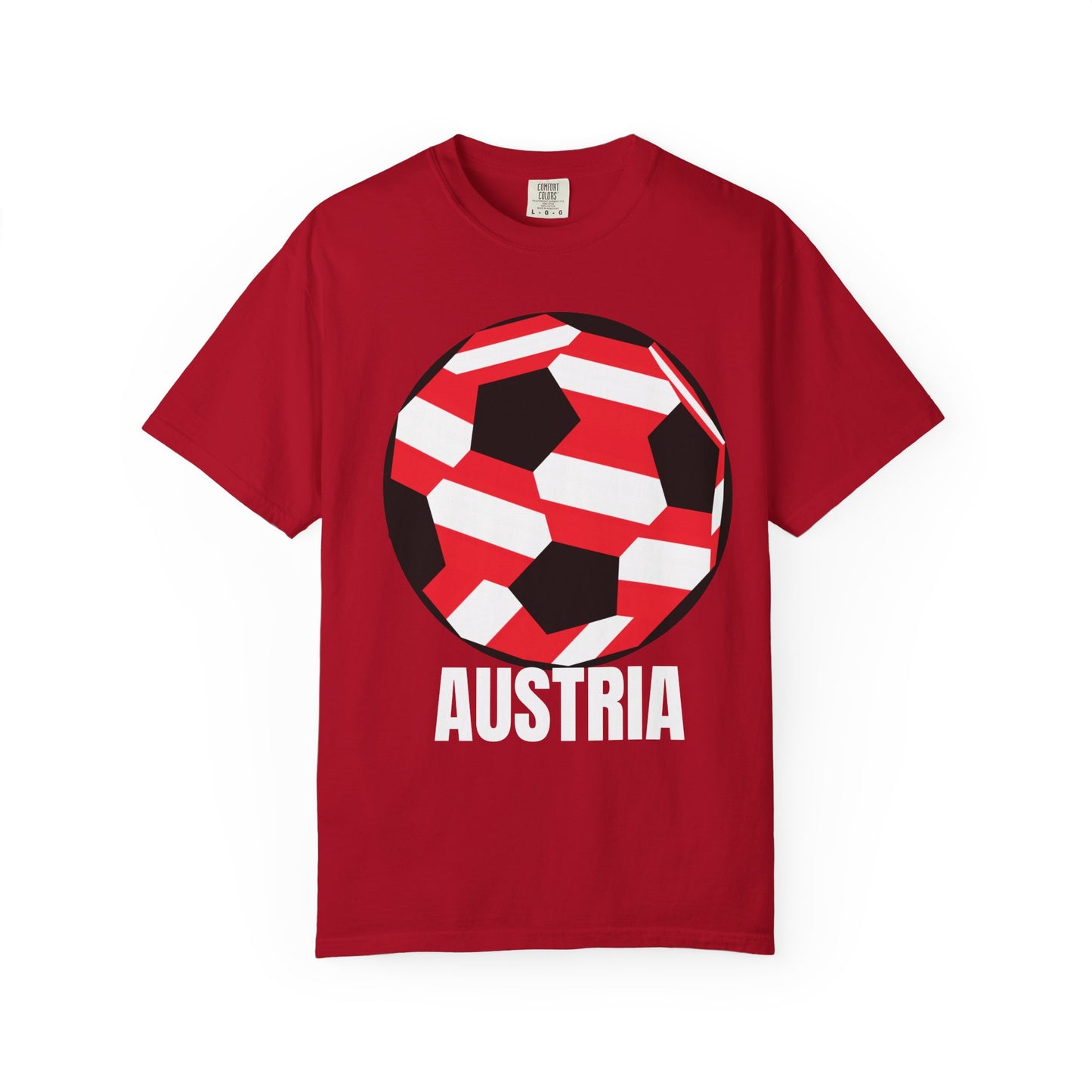 Austria Fan Specialty Soccer Ball Design T-SHirt