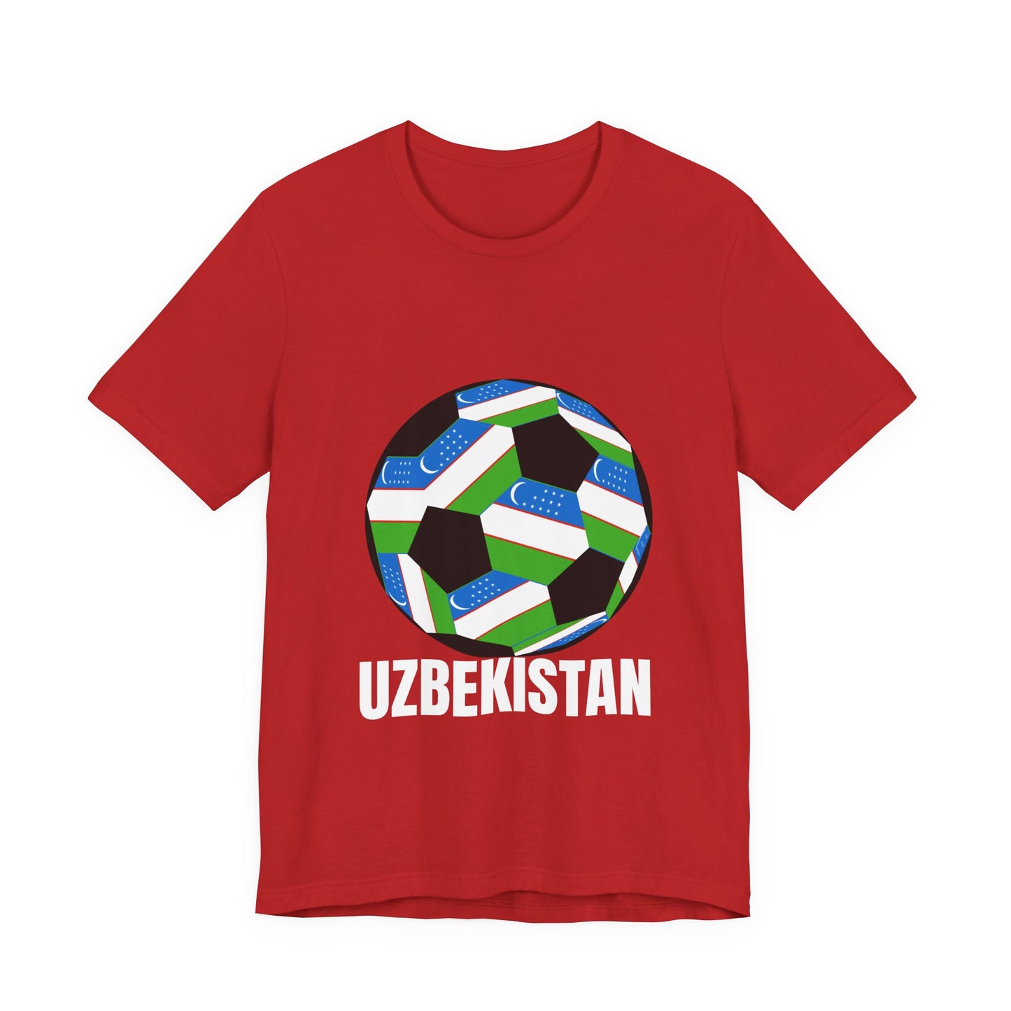 Uzbekistan Fan Specialty Soccer Ball Design T Shirt