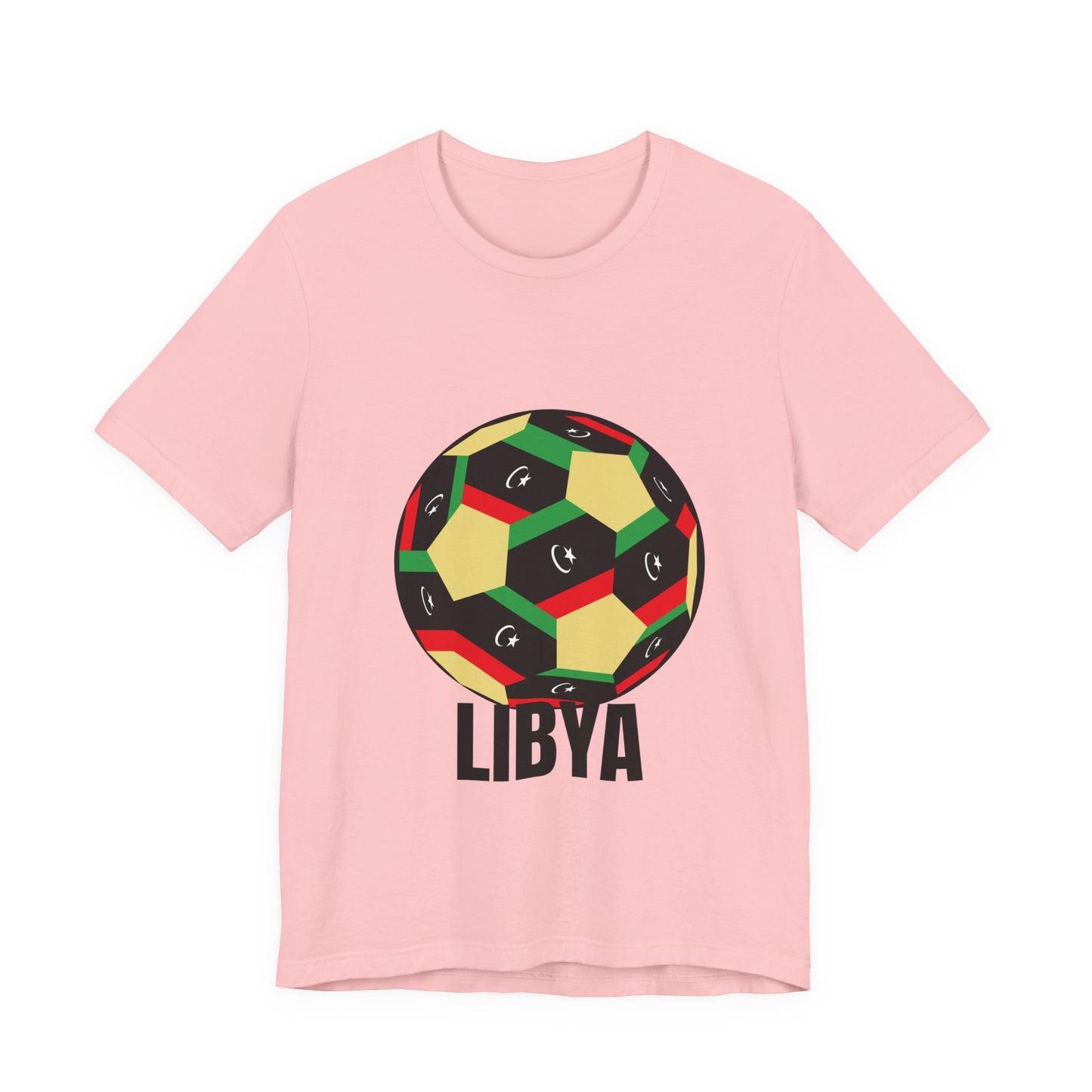 Libya Fan Specialty Soccer Ball Design T Shirt
