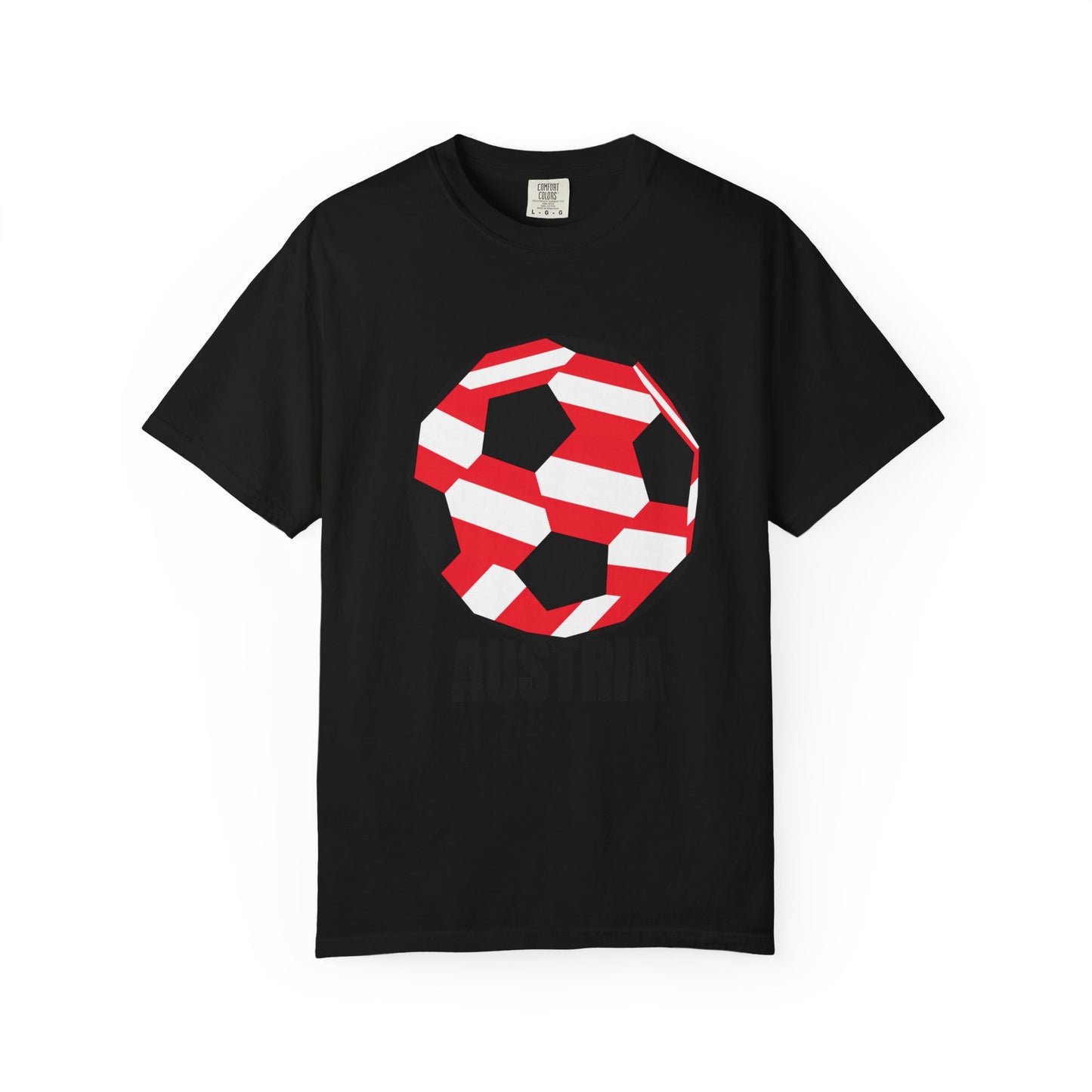 Austria Soccer Ball T-Shirt – Red & White Football Fan Tee