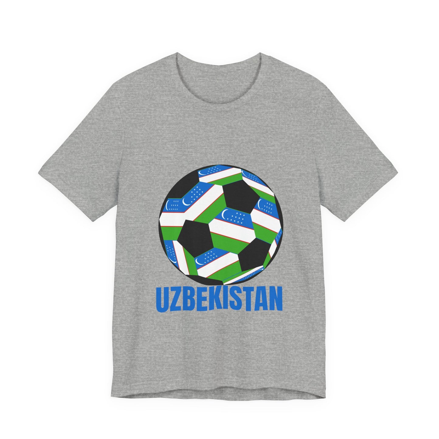Uzbekistan Fan Specialty Soccer Ball Design T Shirt