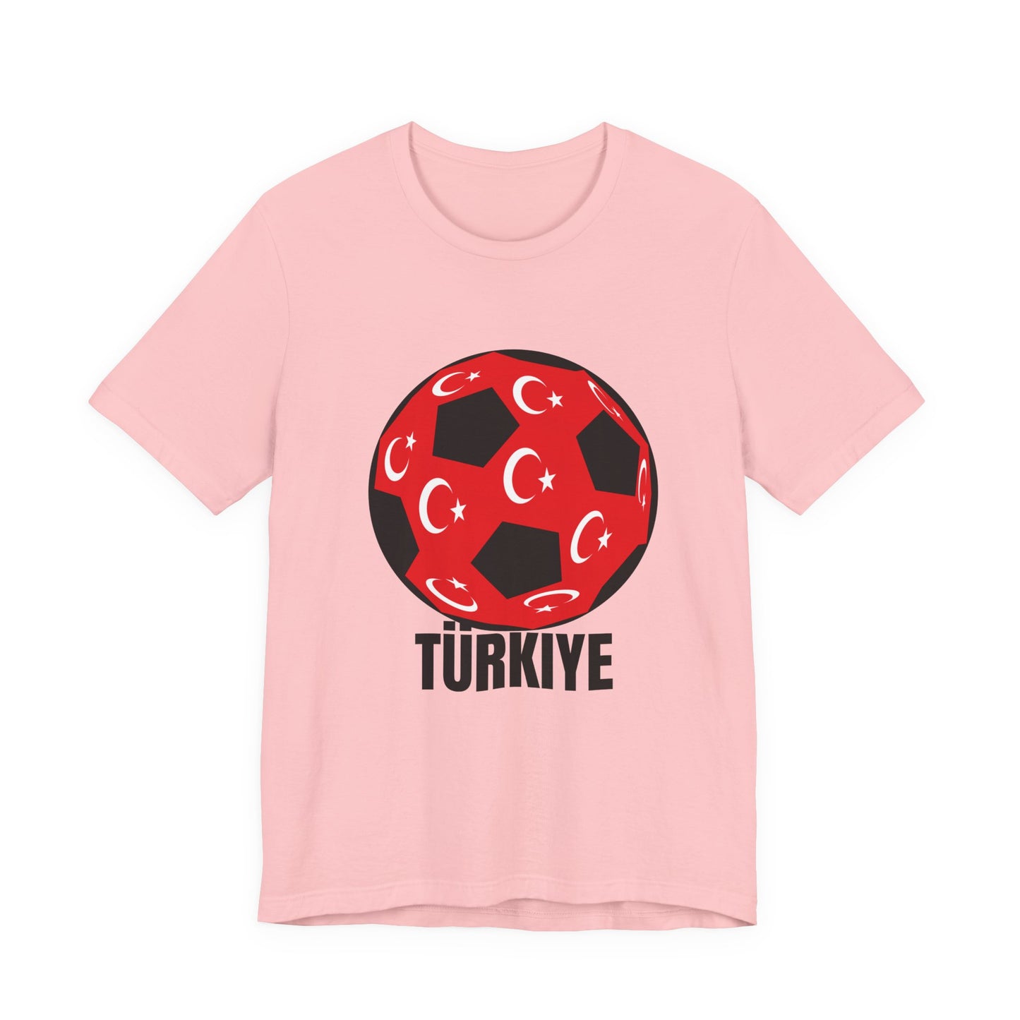 Türkiye Fan Specialty Soccer Ball Design T Shirt Black Text