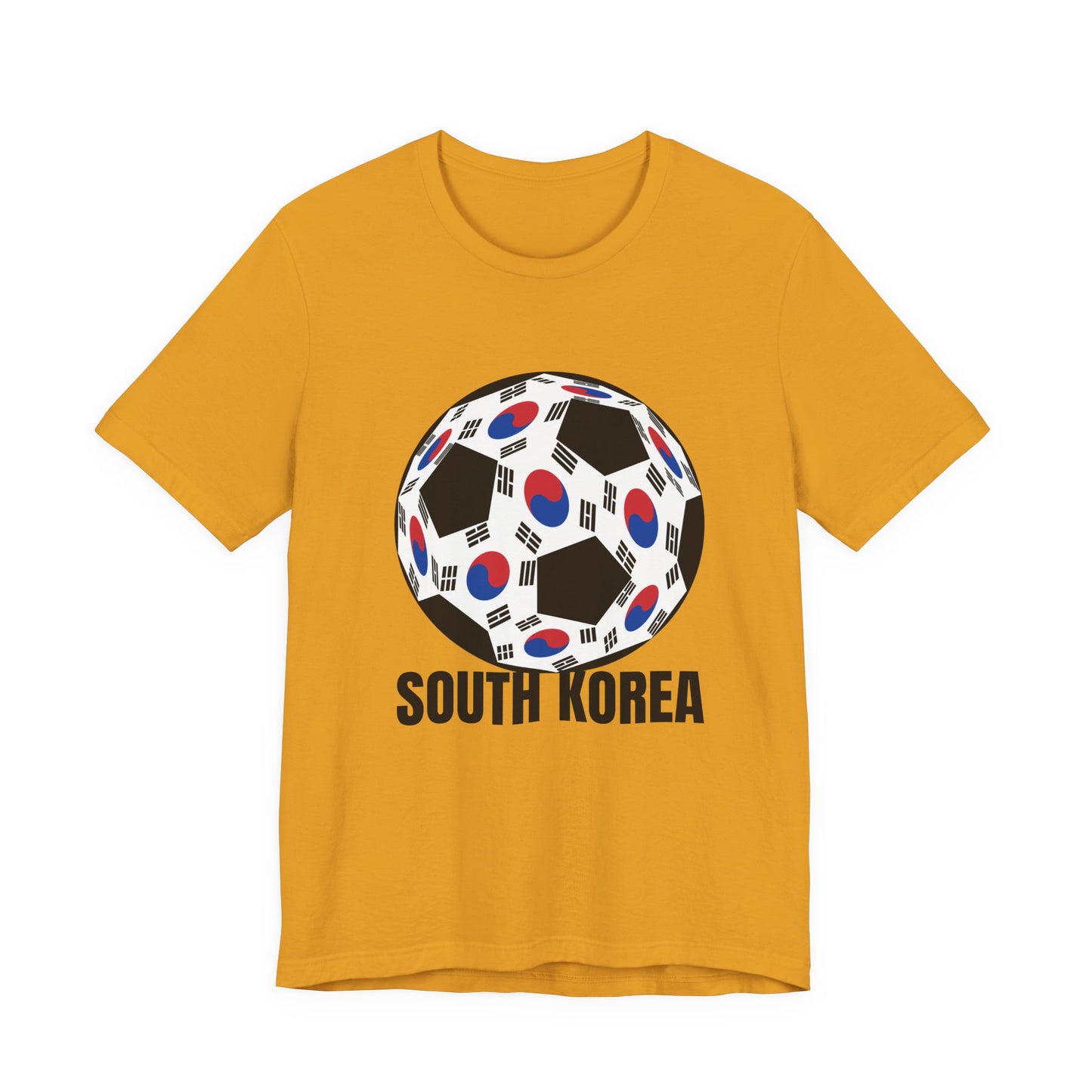 South Korea Fan Specialty Soccer Ball Design T Shirt Black Text