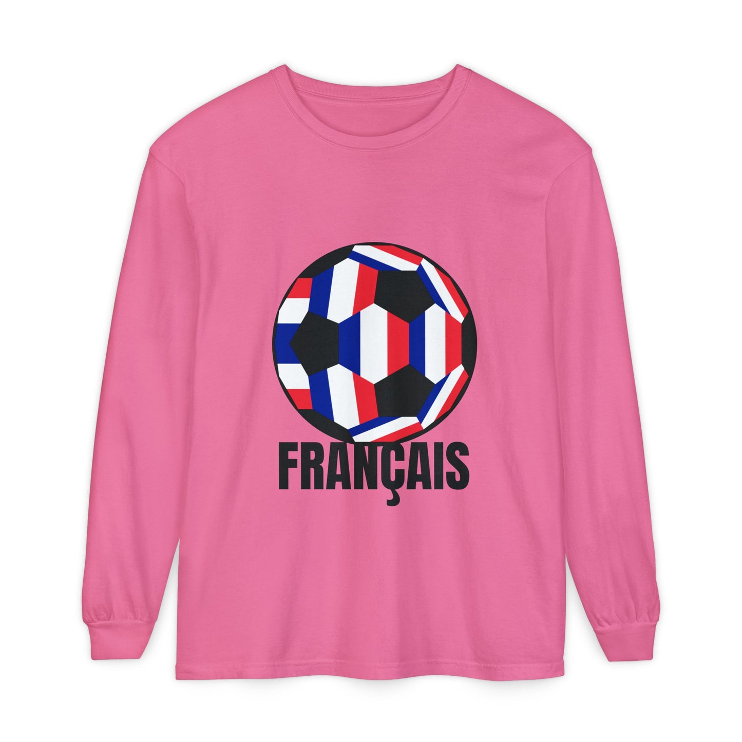 Français Fan Specialty Soccer Ball Long Sleeve T-Shirt