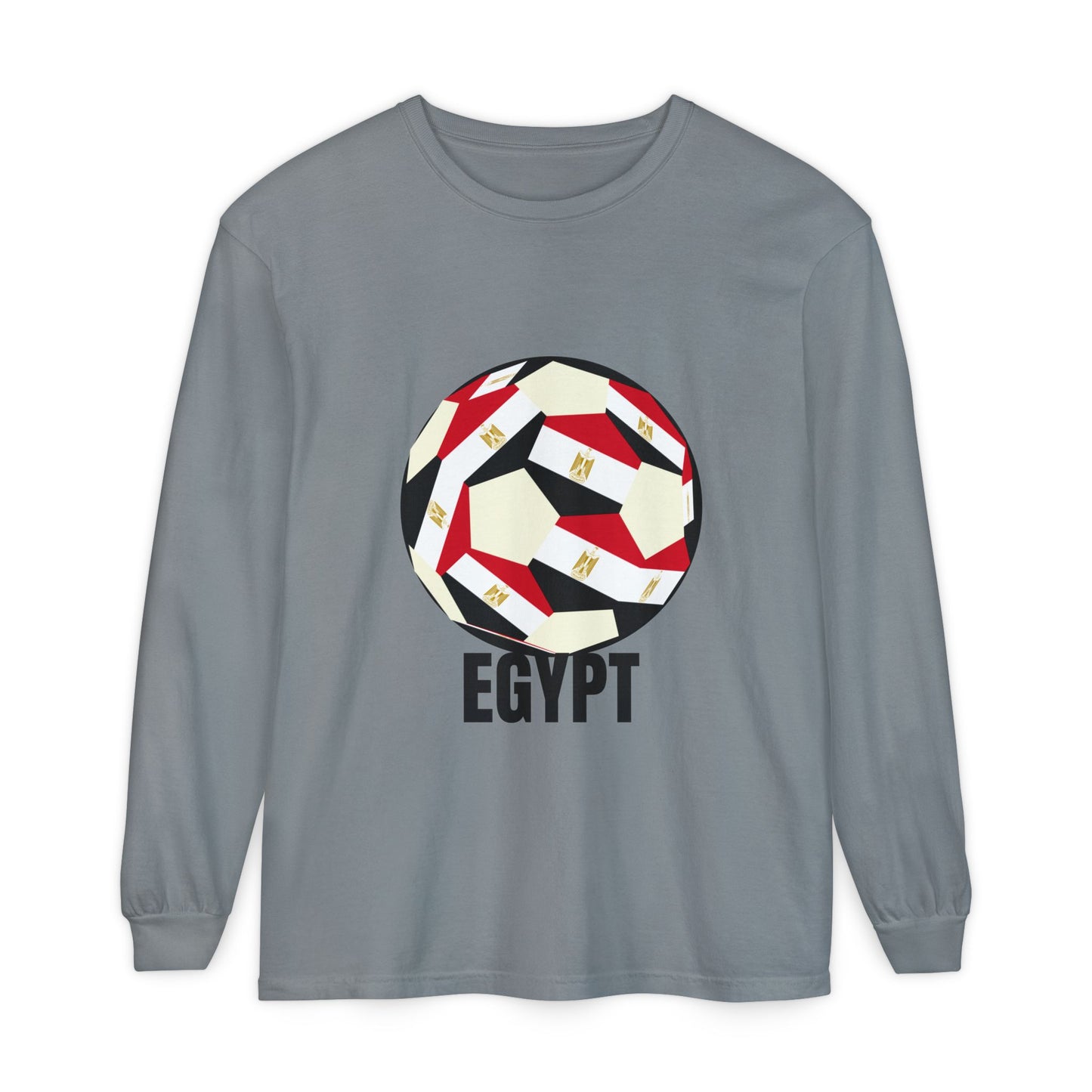 Egypt Fan Specialty Soccer Ball Design Long Sleeve T-Shirt