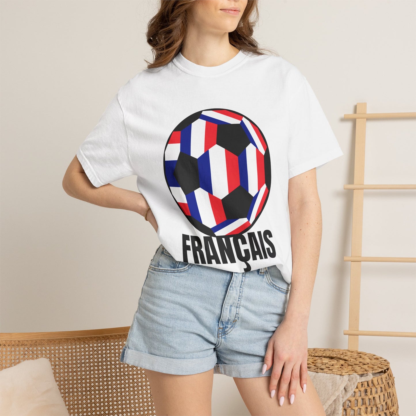 FRANÇAIS Fan Specialty Soccer Ball Design T Shirt