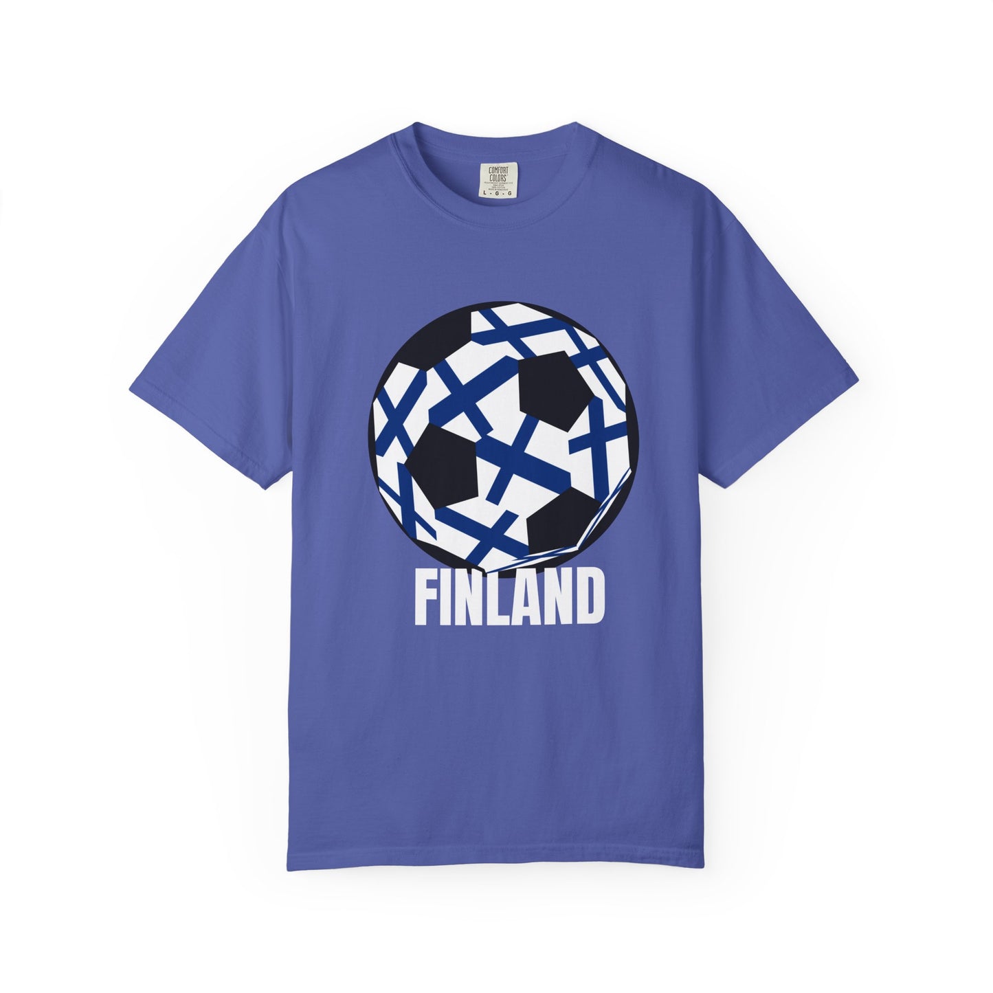 Finland Fan Specialty Soccer Ball Design T Shirt