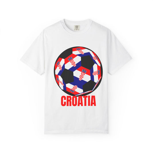 Croatia Fan Specialty Soccer Ball Design T Shirt
