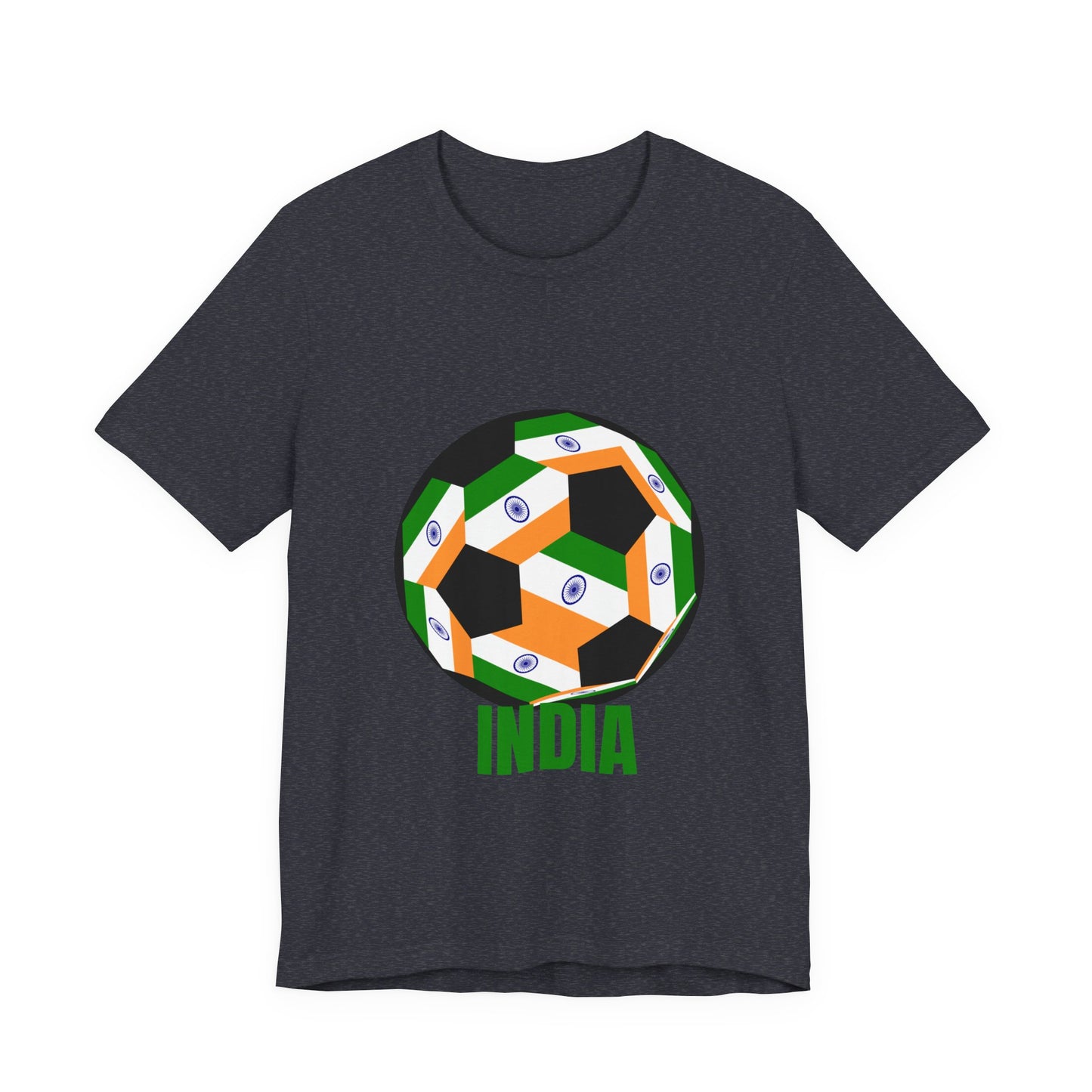 India Fan Specialty Soccer Ball Design T Shirt