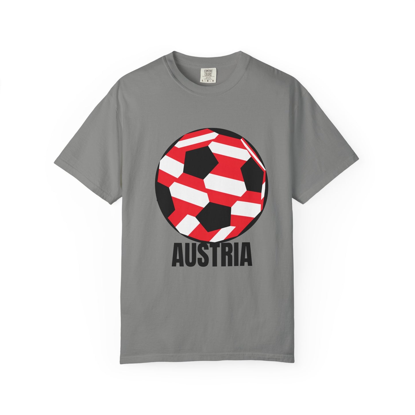 Austria Soccer Ball T-Shirt – Red & White Football Fan Tee