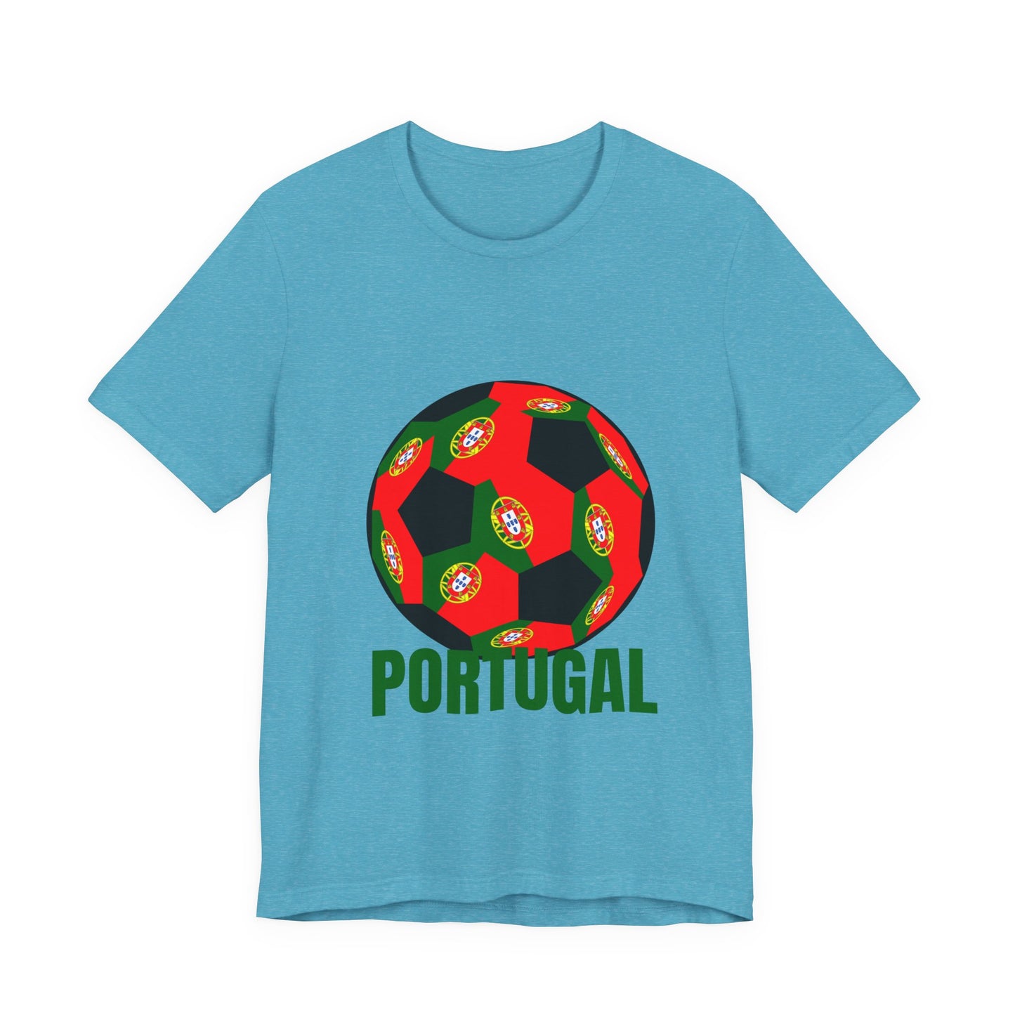 Portugal Fan Specialty Soccer Ball Design T Shirt