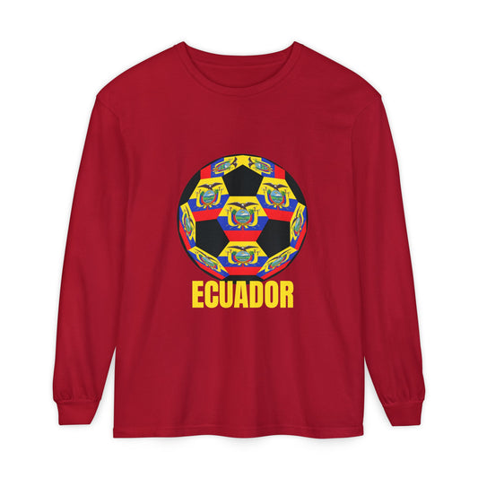 Ecuador Soccer Ball Long Sleeve Tee
