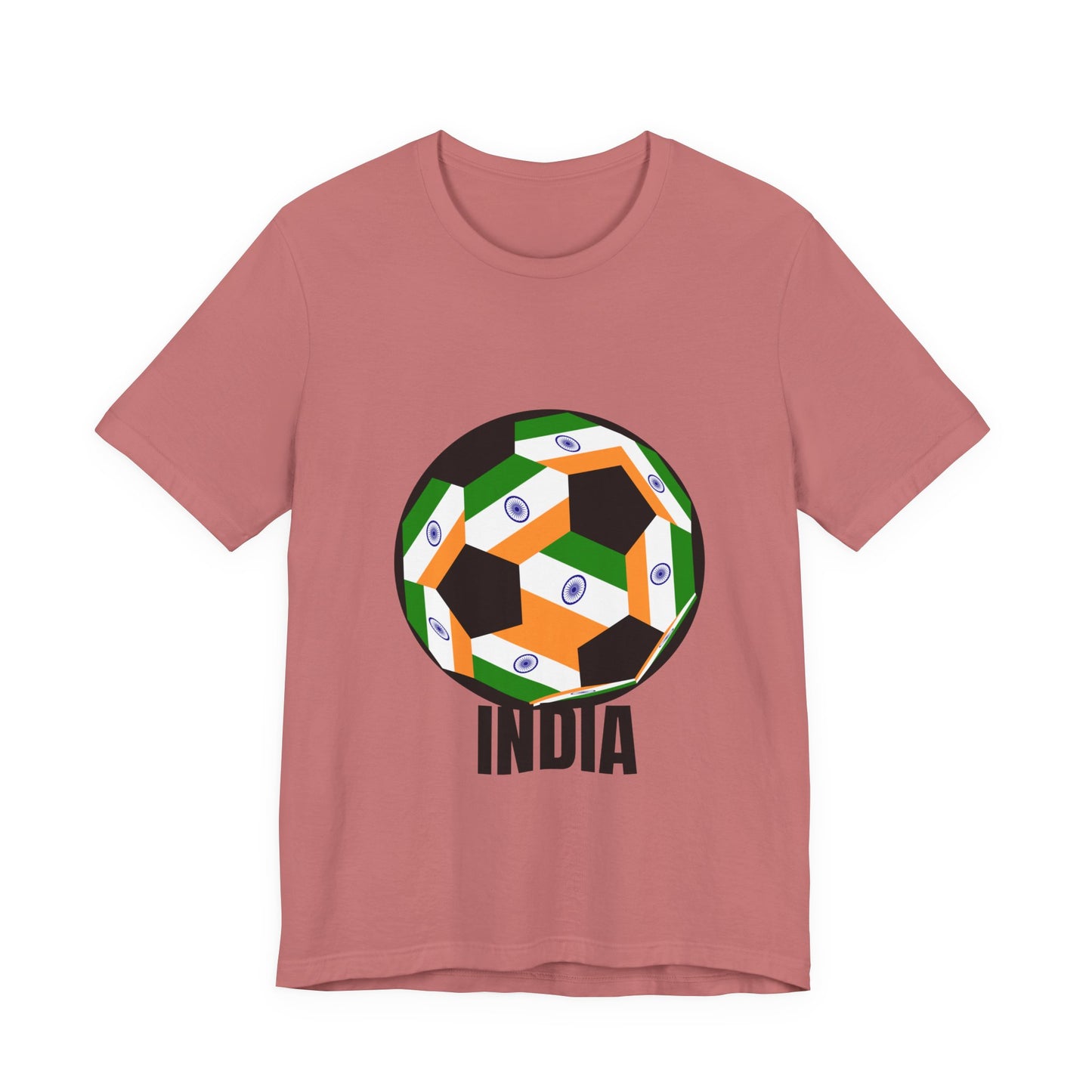 India Fan Specialty Soccer Ball Design T Shirt