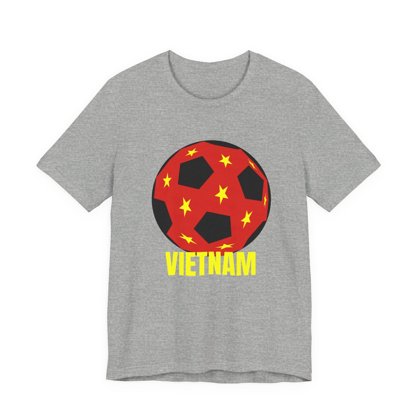 Vietnam Fan Specialty Soccer Ball Design T Shirt Red Text