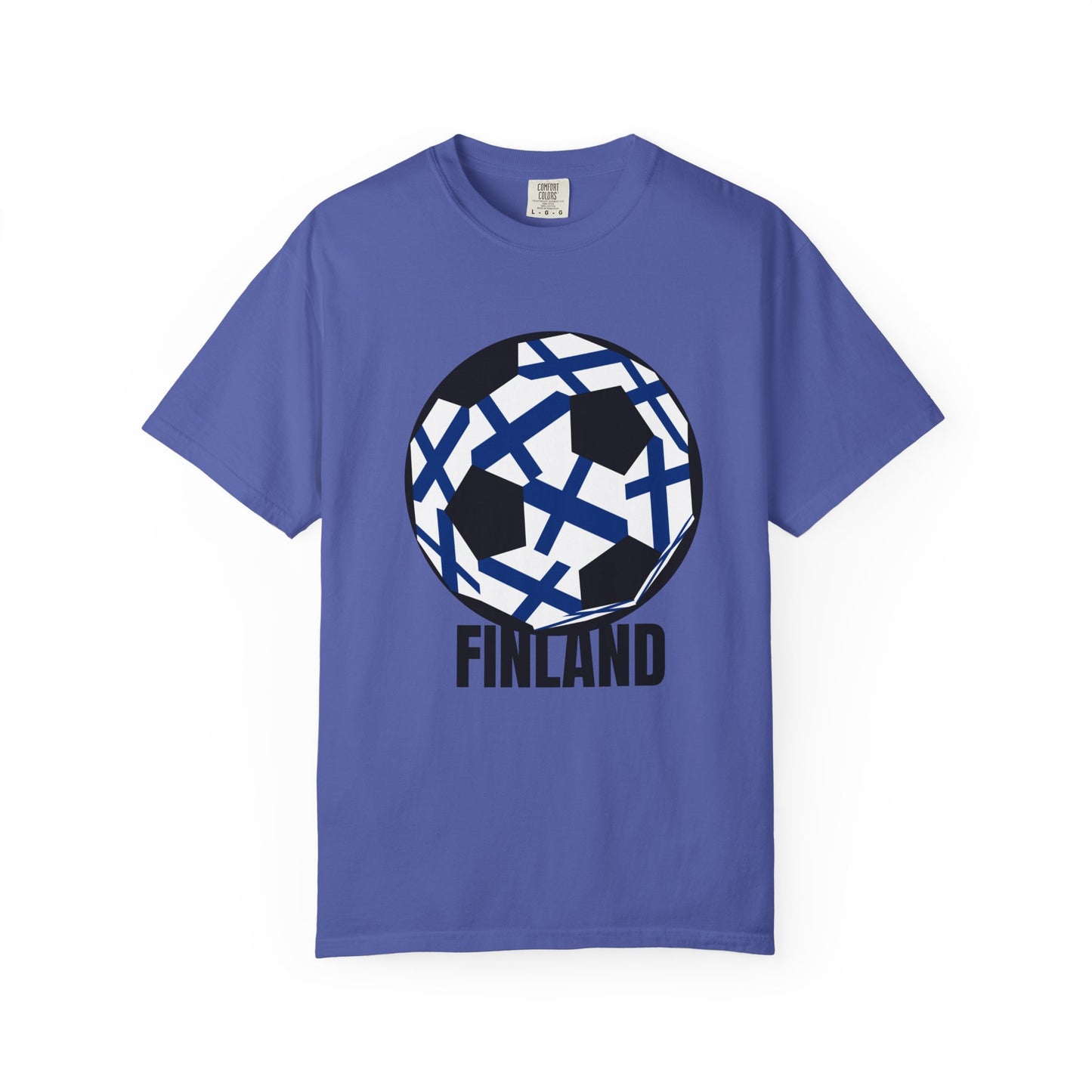 Finland Fan Specialty Soccer Ball Design T Shirt