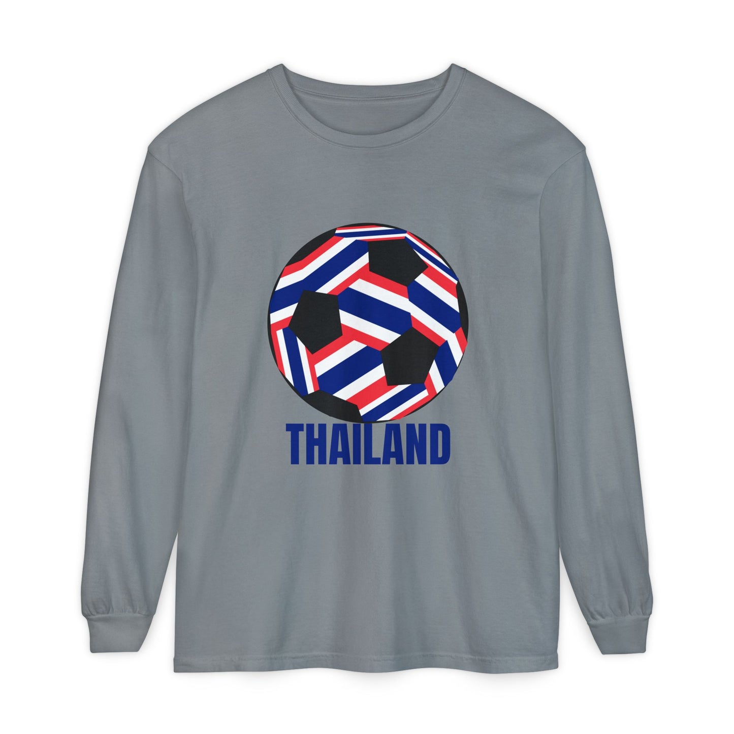 Thailand Fan Specialty Soccer Ball Design Long Sleeve Tee