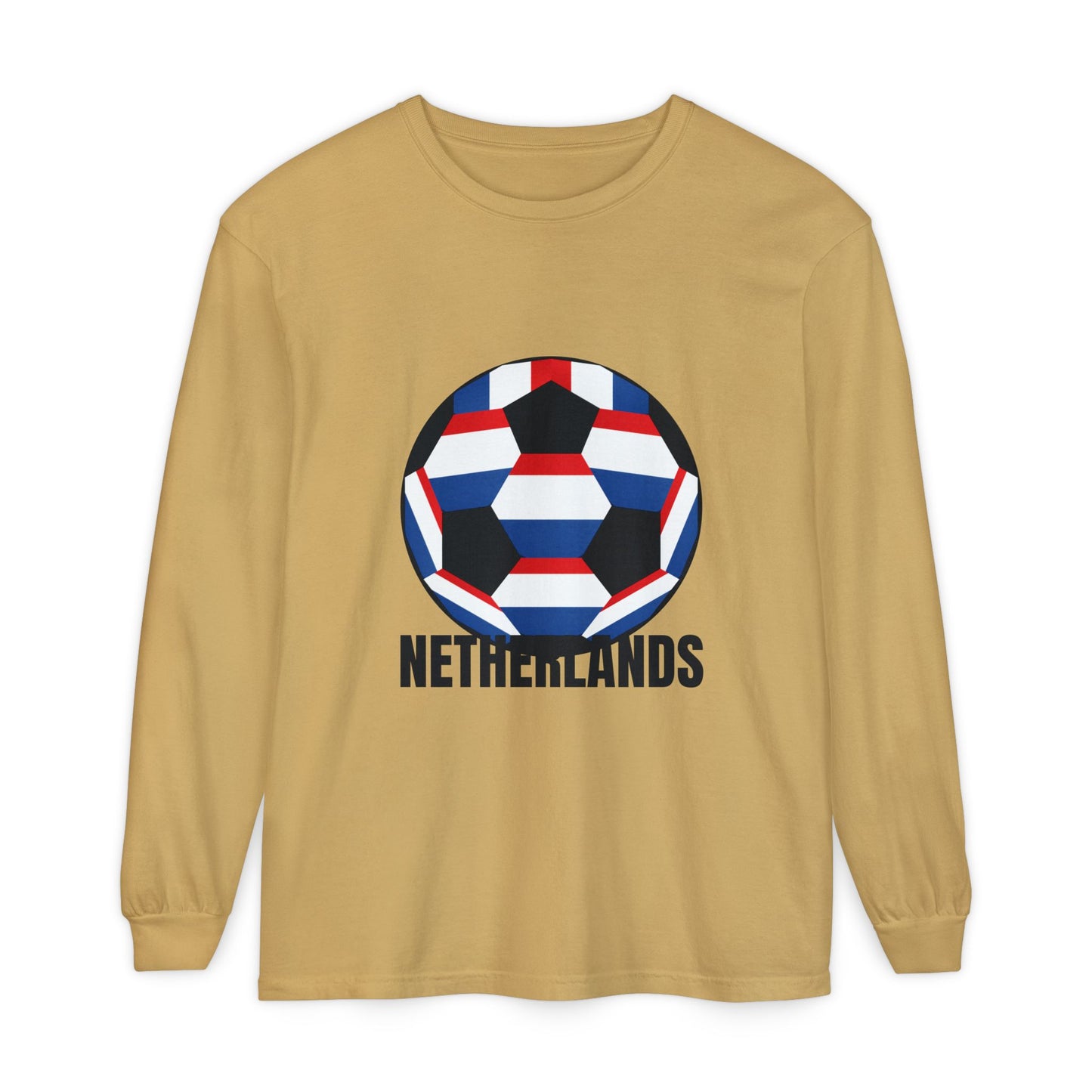 Netherlands Fan Specialty Soccer Ball Long Sleeve Tee