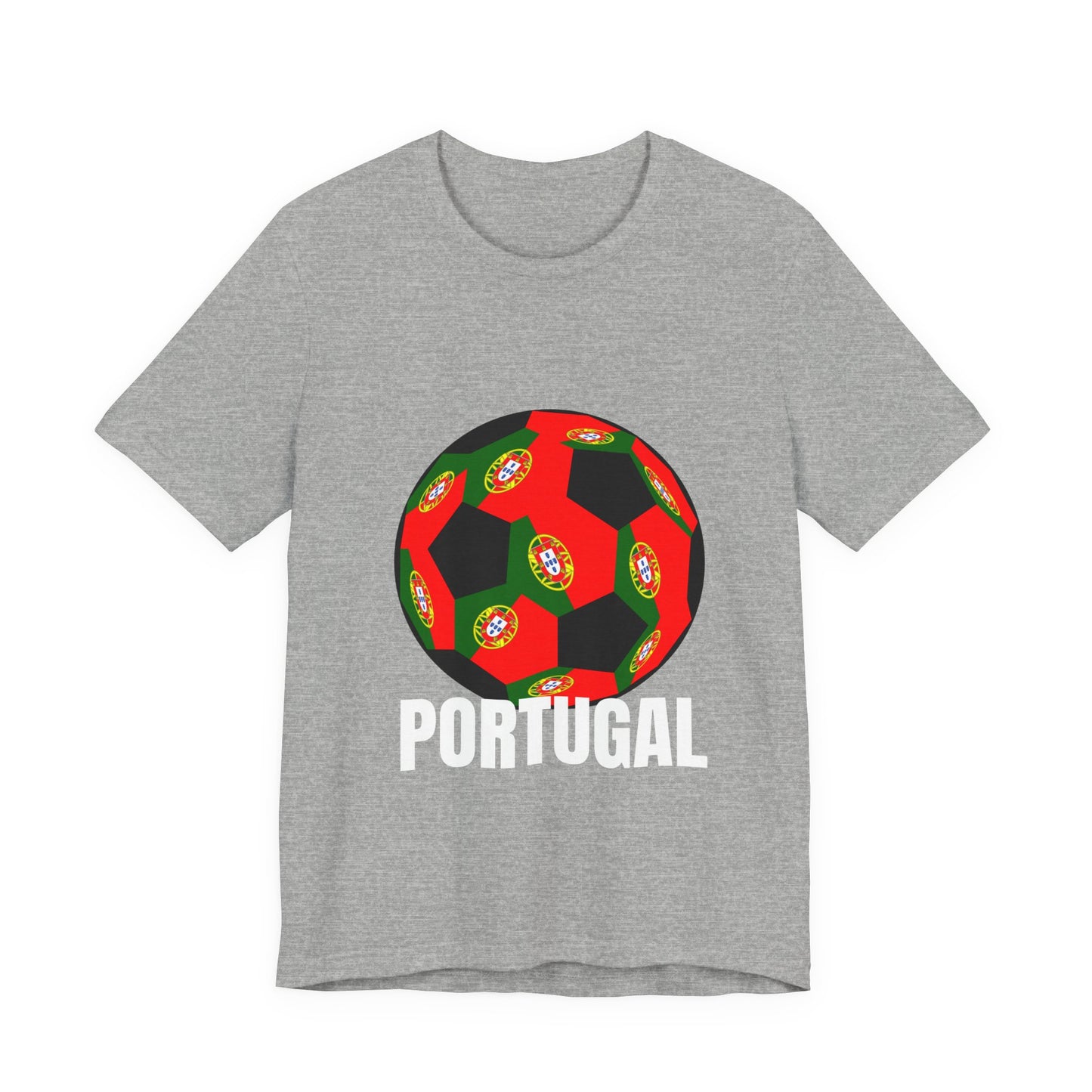 Portugal Fan Specialty Soccer Ball Design T Shirt