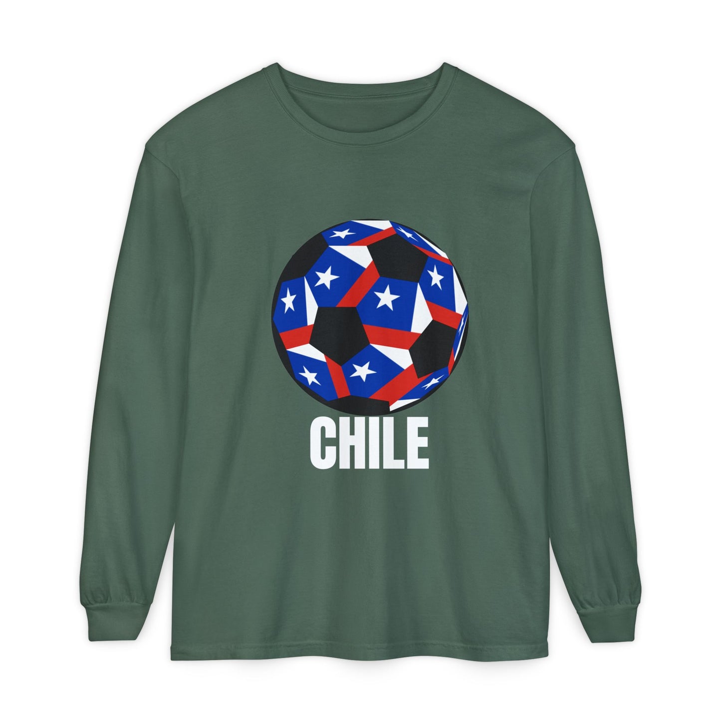 Chile Fan Specialty Soccer Ball Long Sleeve Shirt