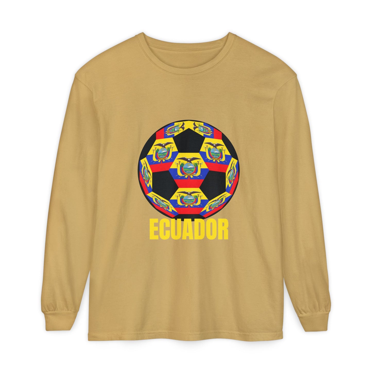 Ecuador Soccer Ball Long Sleeve Tee