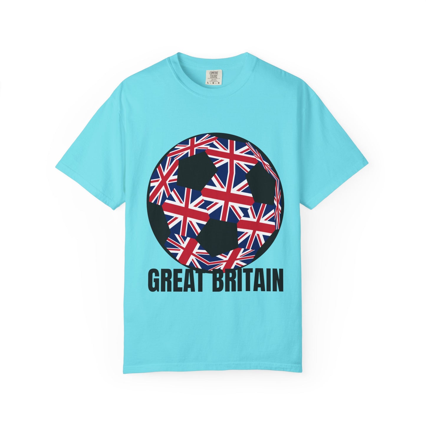 Great Britain Fan Specialty Soccer Ball Design T Shirt