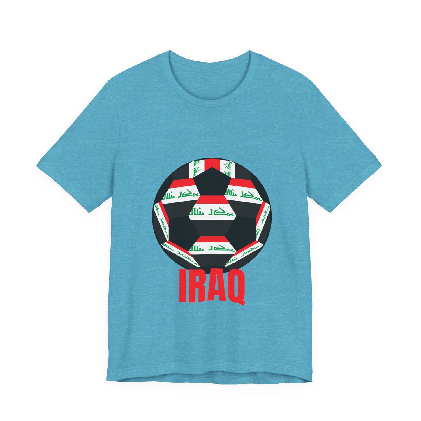 Iraq Fan Specialty Soccer Ball Design T Shirt