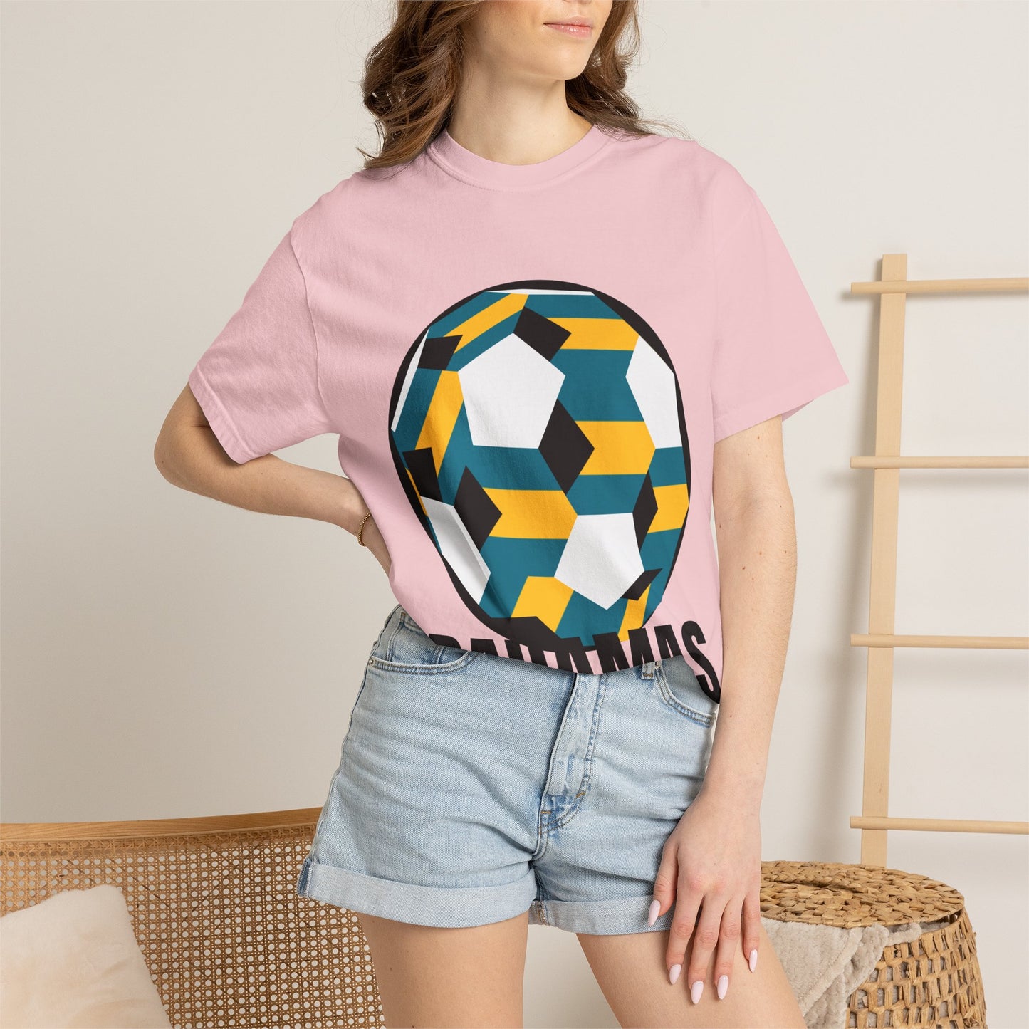 Bahamas Fan Specialty Soccer Ball Design T Shirt