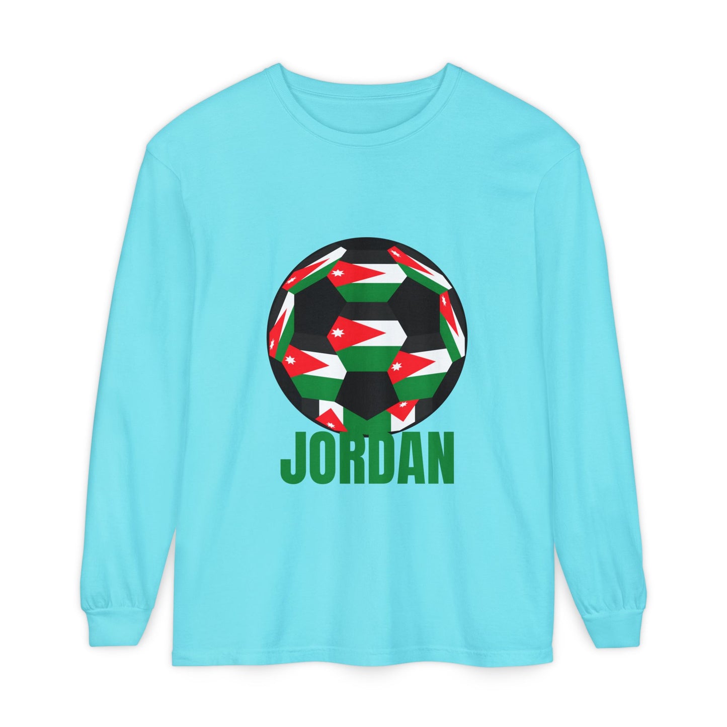 Jordan Fan Specialty Soccer Ball Design Long Sleeve Tee