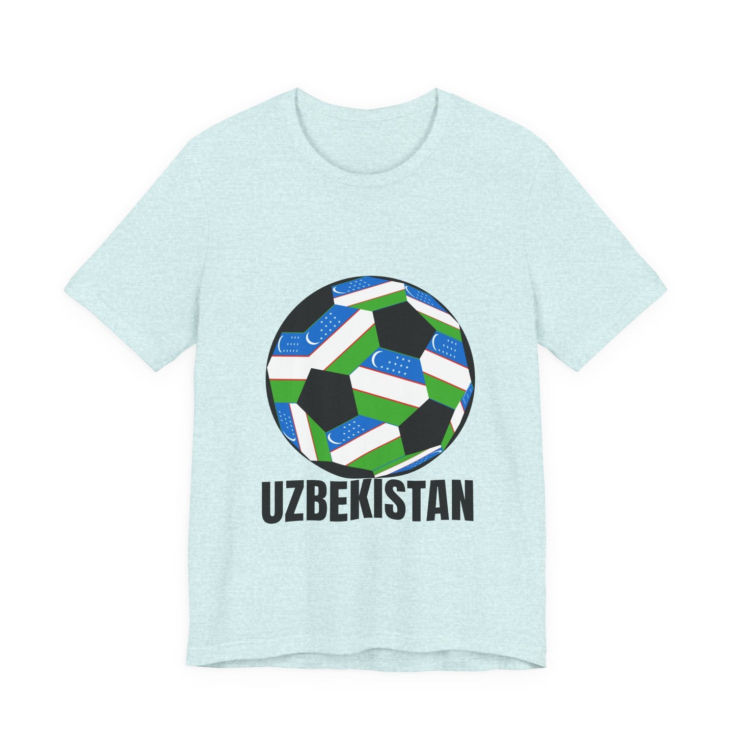 Uzbekistan Fan Specialty Soccer Ball Design T Shirt
