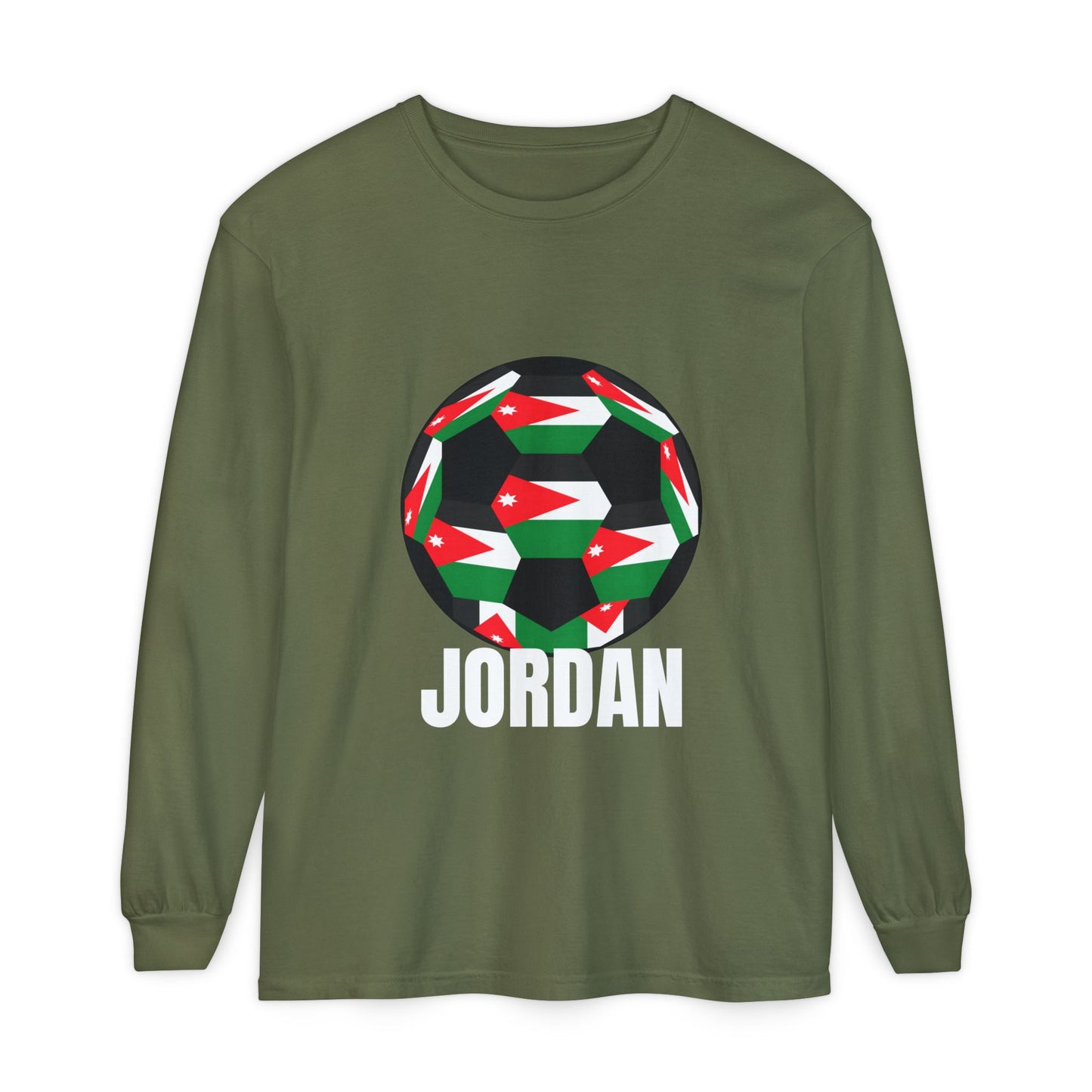 Jordan Fan Specialty Soccer Ball Design Long Sleeve Tee