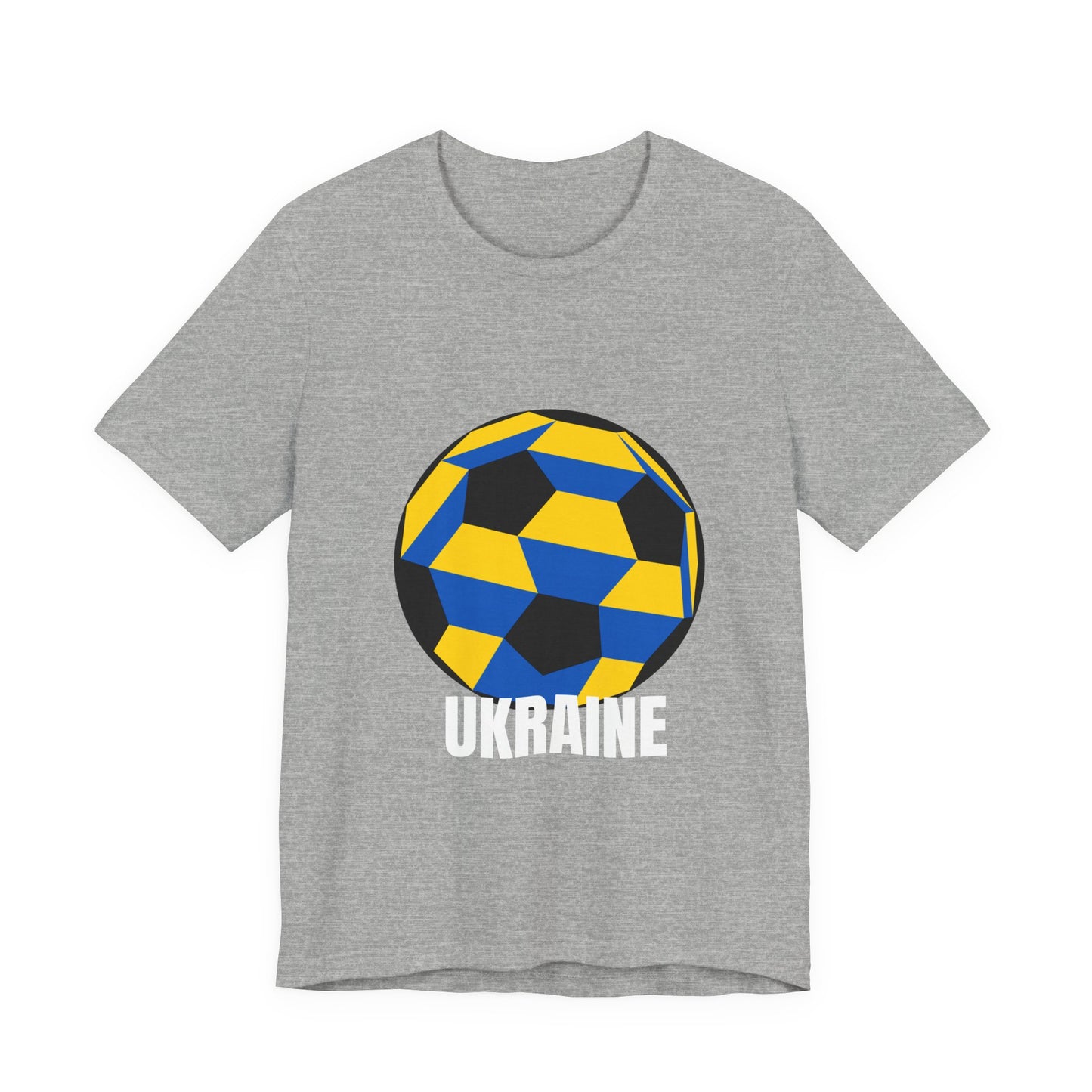 Ukraine Fan Specialty Soccer Ball Design T Shirt
