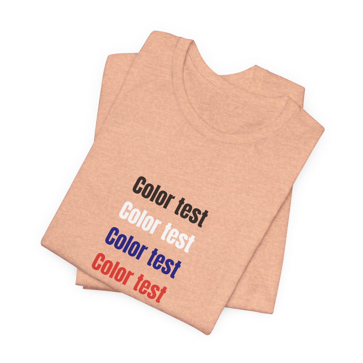Color Test T-Shirt — Minimal Multicolor Typography Tee