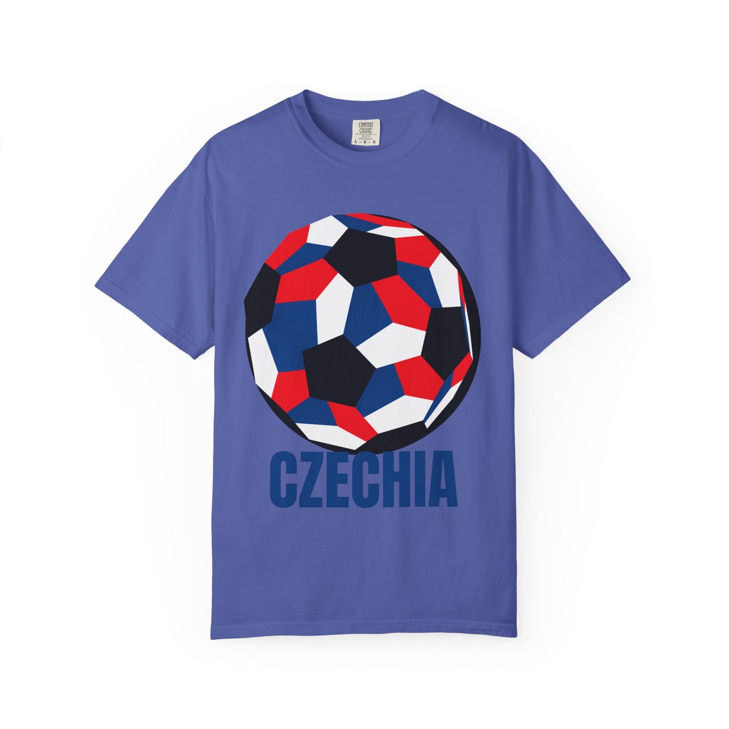 Czechia Fan Specialty Soccer Ball Design T Shirt