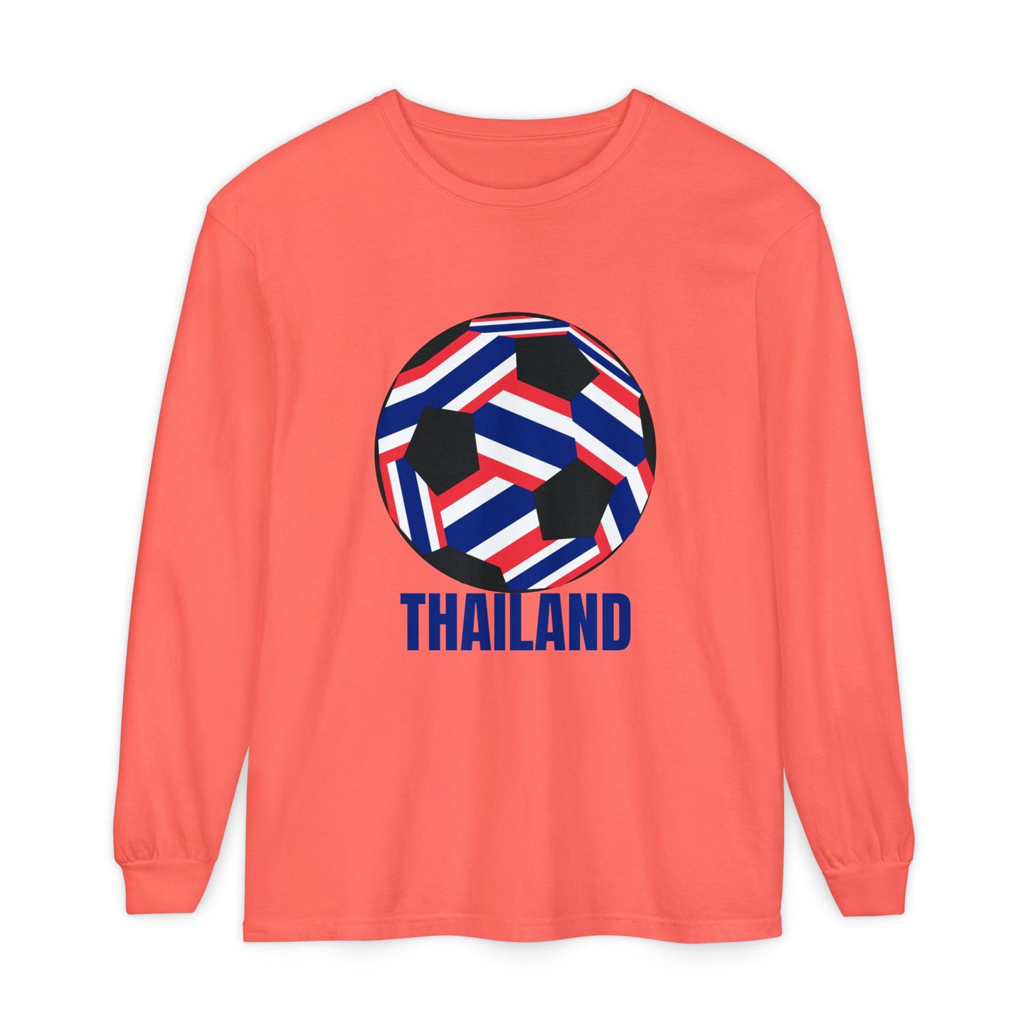 Thailand Fan Specialty Soccer Ball Design Long Sleeve Tee